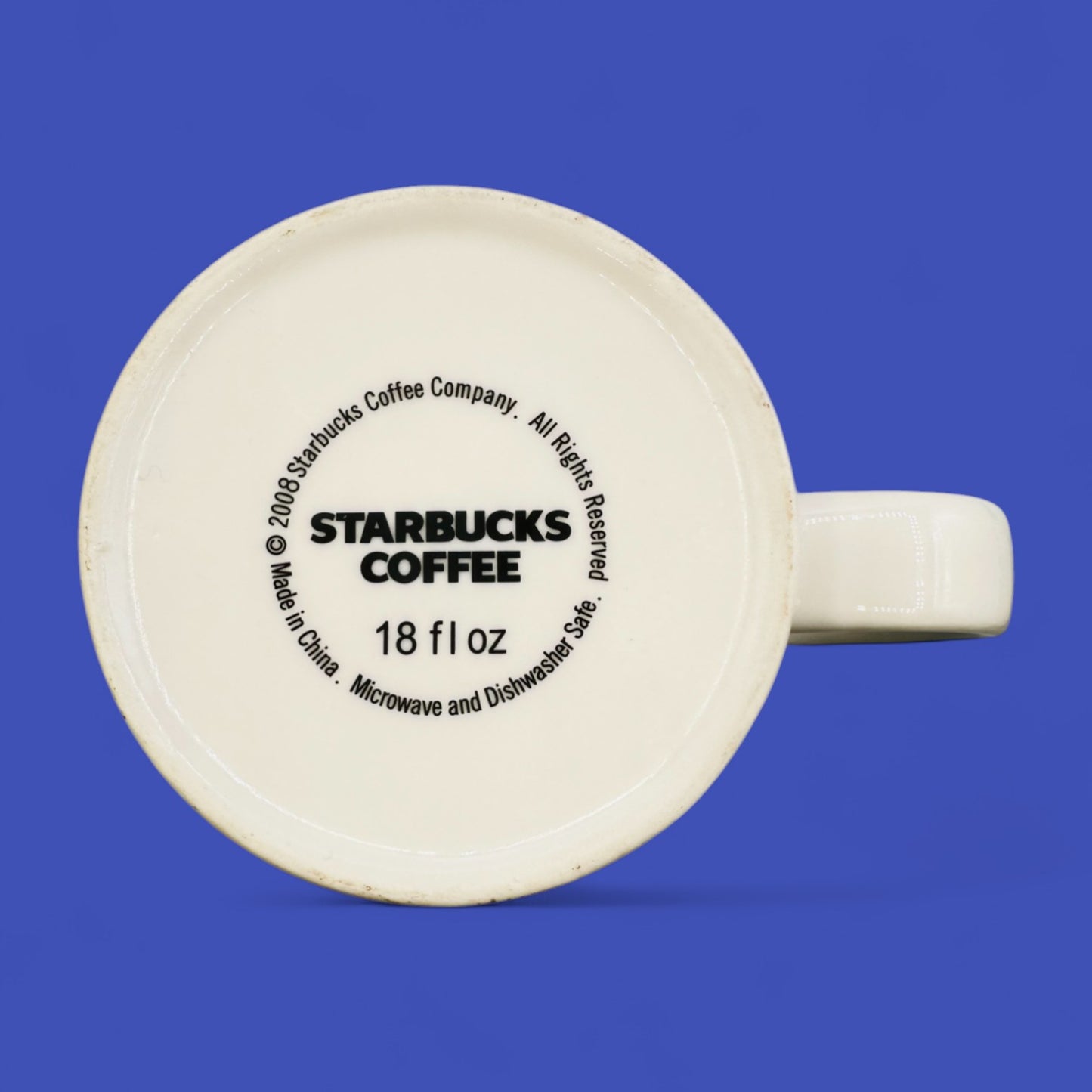 2008 Starbucks Whistler Architect Series Coffee Mug - Beige/Blue, 18 oz