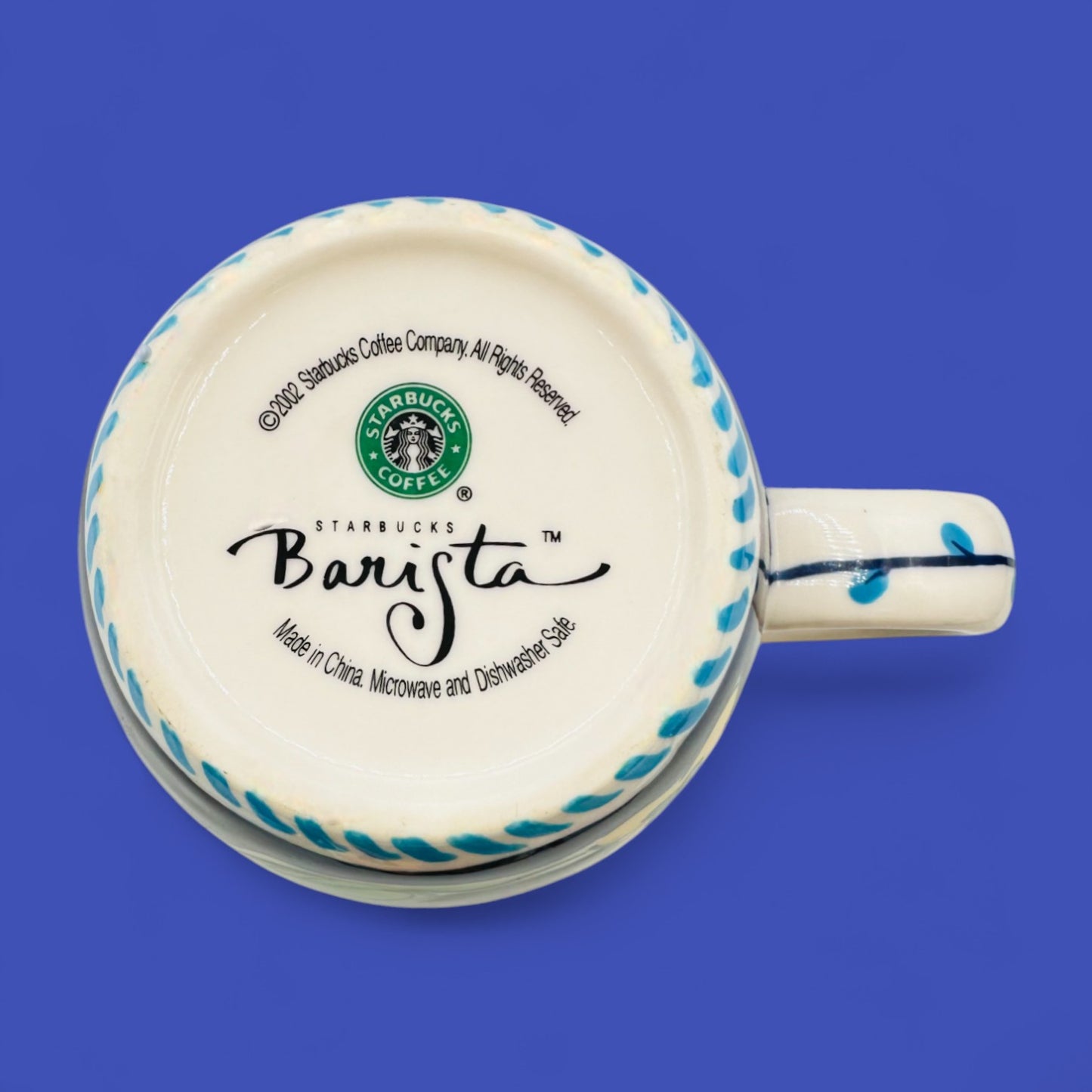 RARE Starbucks Barista Flower Coffee Mug 2002 Vintage Cup – Floral Colourful – Replacement Mug