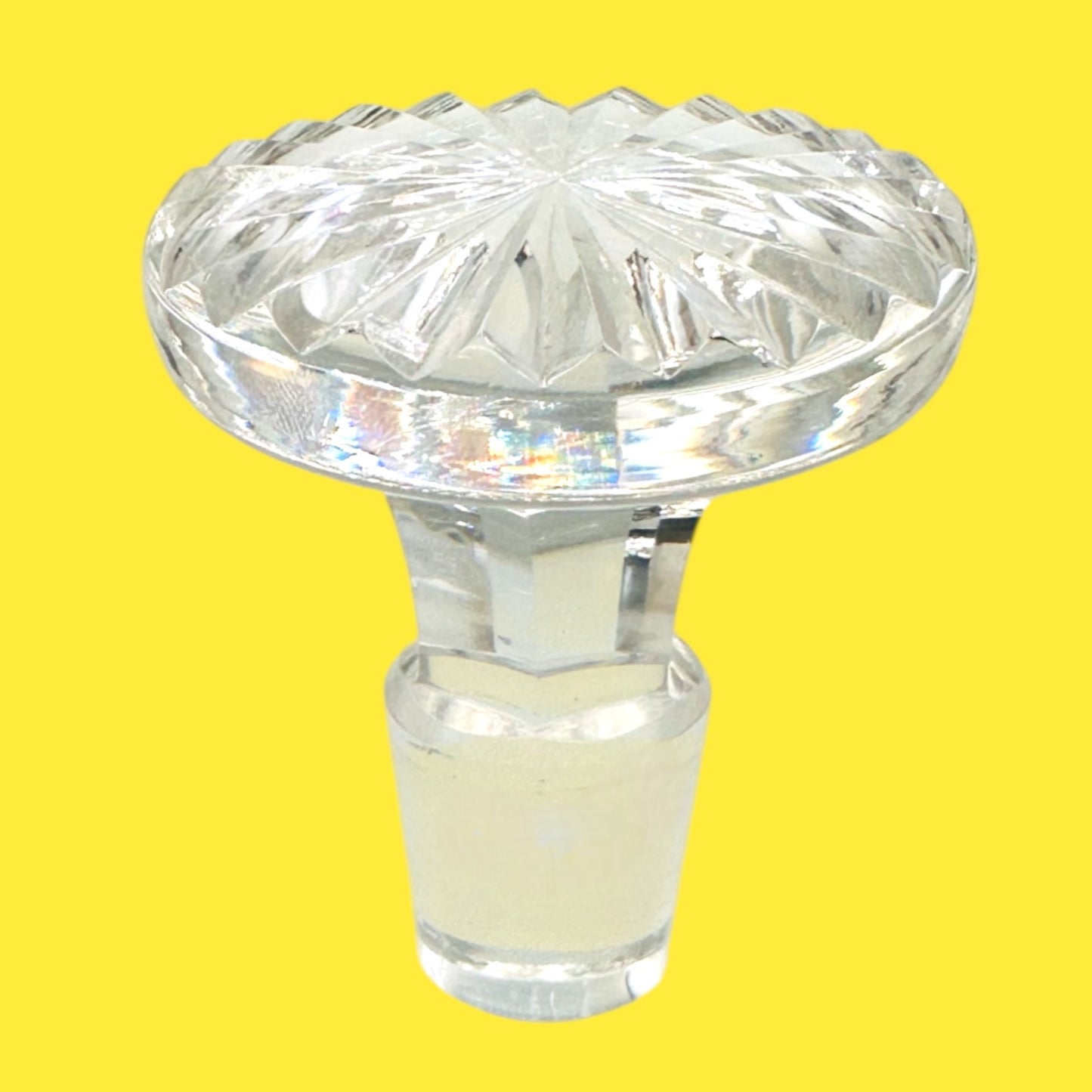 Vintage Stuart Crystal Whiskey Decanter – Mid-Century Round Barware
