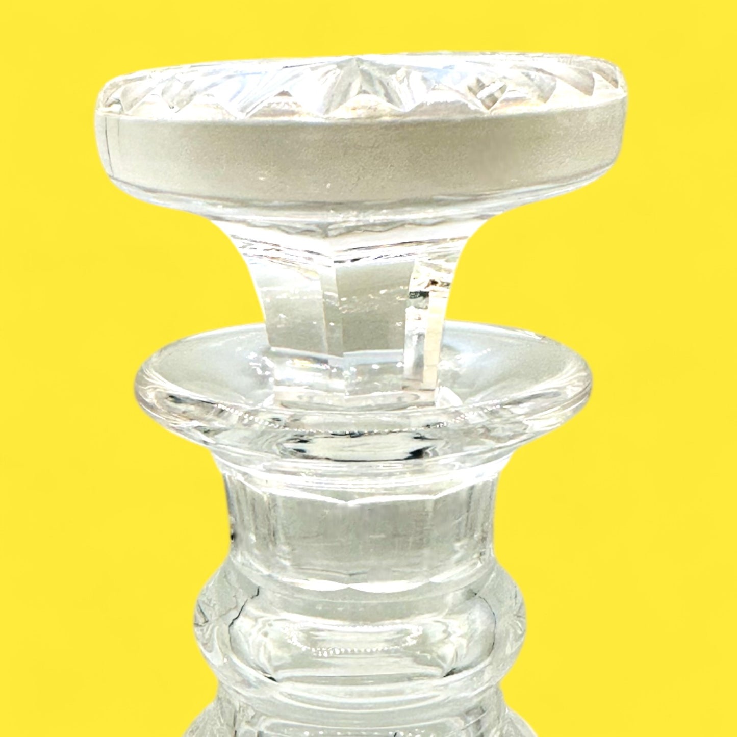 Vintage Stuart Crystal Whiskey Decanter – Mid-Century Round Barware