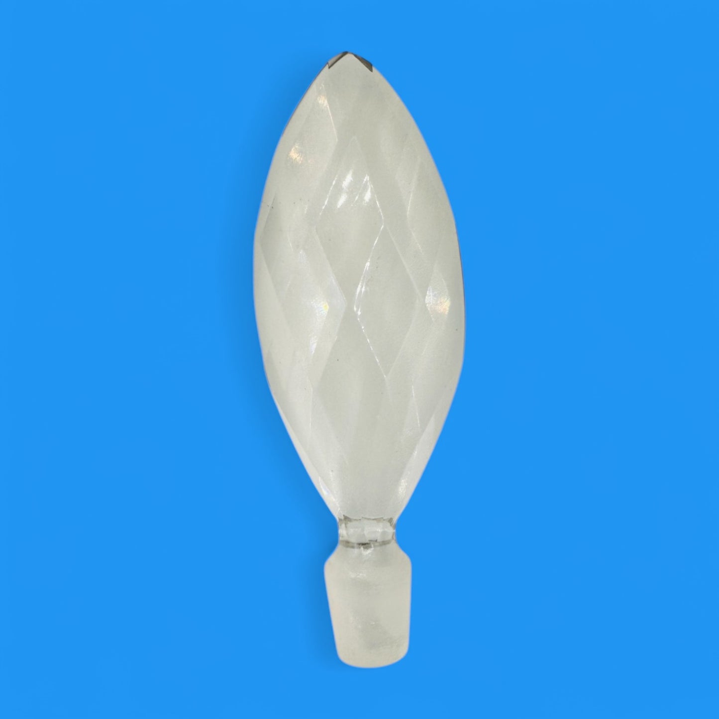 Vintage Crystal Perfume Bottle – Art Deco Faceted Glass with Stopper