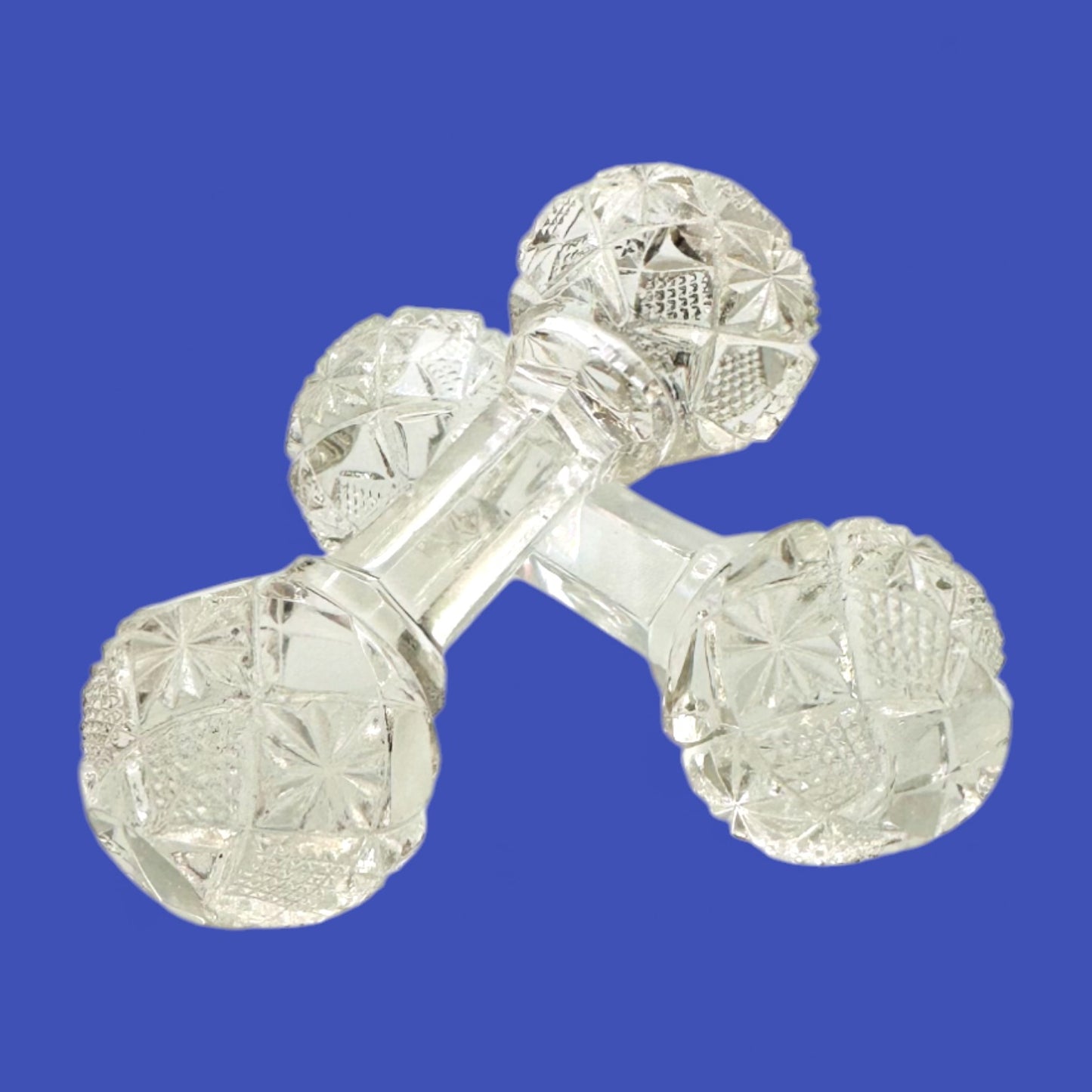 Pair of Victorian Cut Crystal Knife Rests – Star of David Pattern