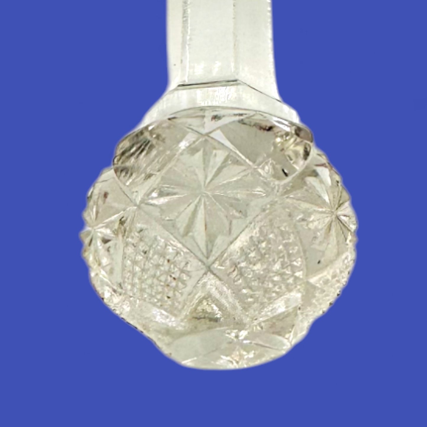 Pair of Victorian Cut Crystal Knife Rests – Star of David Pattern