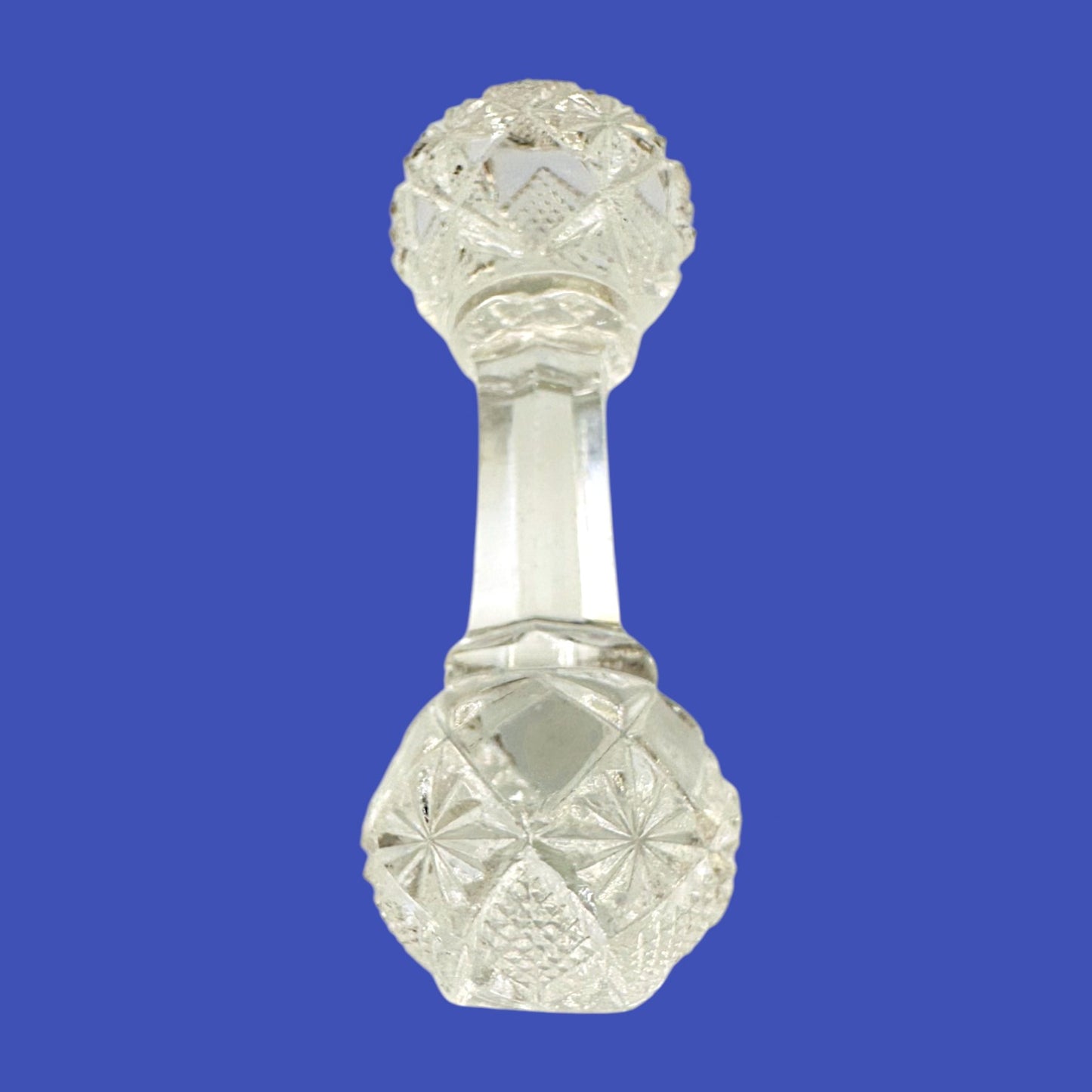 Pair of Victorian Cut Crystal Knife Rests – Star of David Pattern