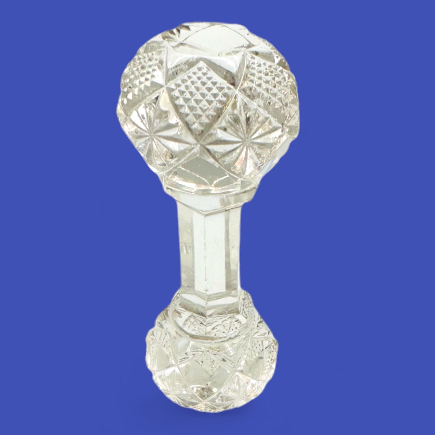 Pair of Victorian Cut Crystal Knife Rests – Star of David Pattern