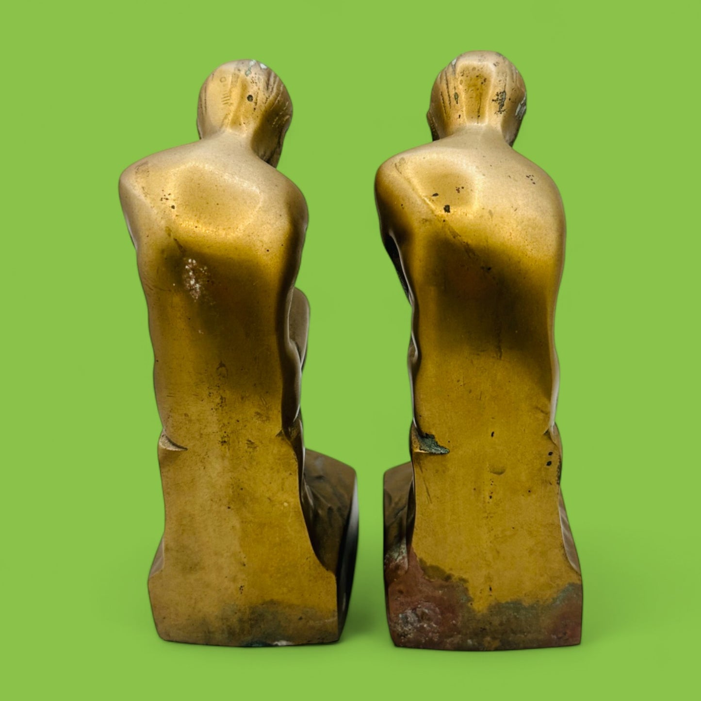 Pair of Vintage Brass Thinkers Bookends