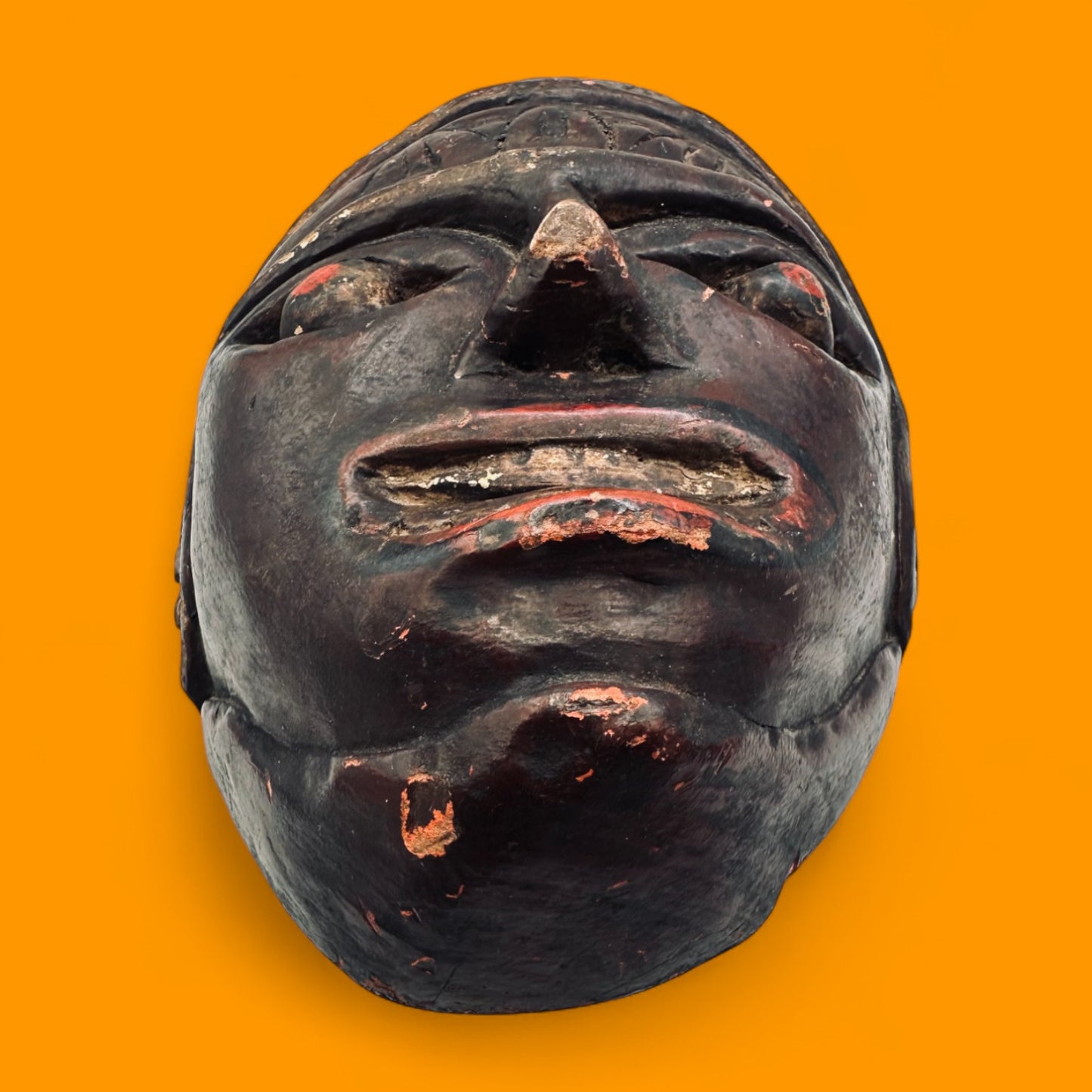 African Handmade Vintage Wooden Mask – Tribal Art Collectible