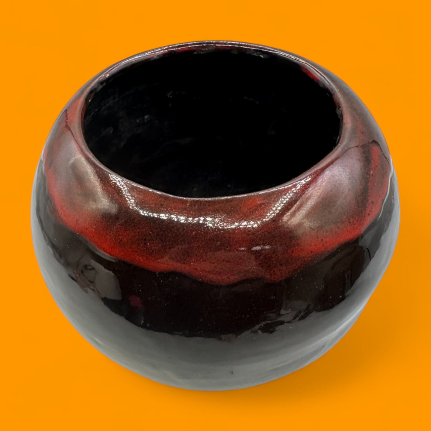 MCM Drip Glazed Tri-Footed Ceramic Flower Pot Planter