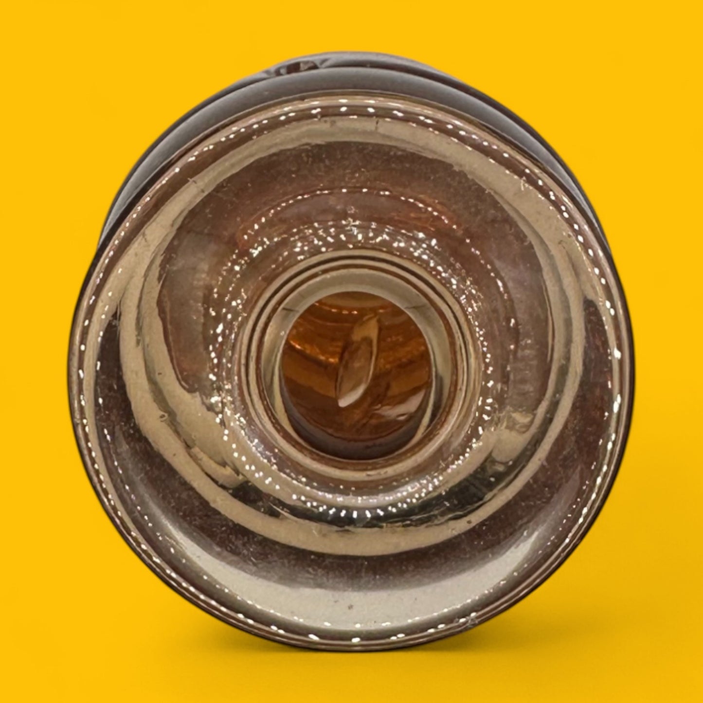Handcrafted Canadian Amber Glass Decanter & Stopper - Unique Art Glass