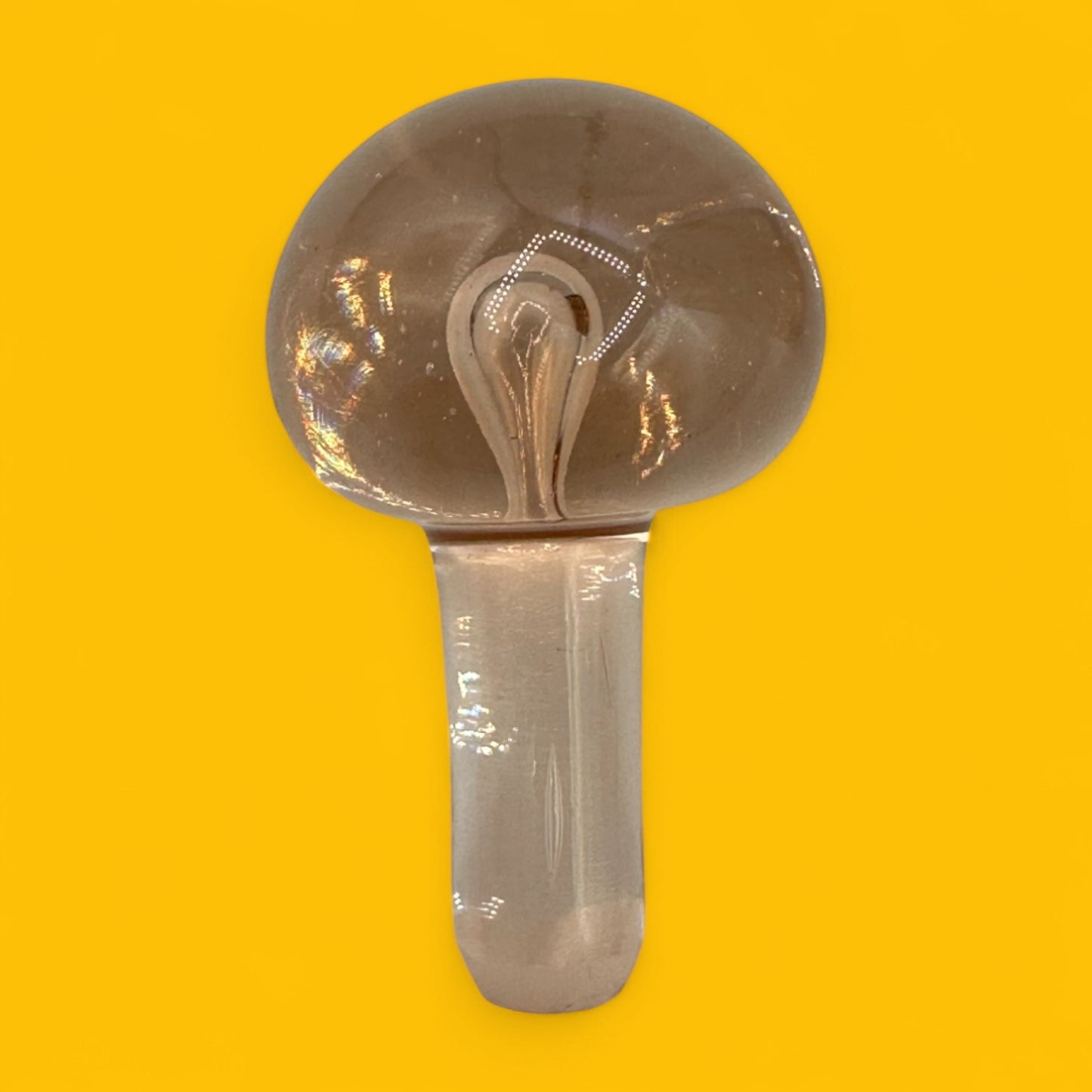 Handcrafted Canadian Amber Glass Decanter & Stopper - Unique Art Glass