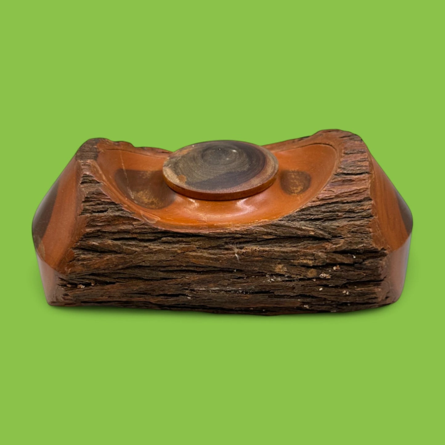 Vintage Mulga Wood Inkwell – Australian Crown Mulga