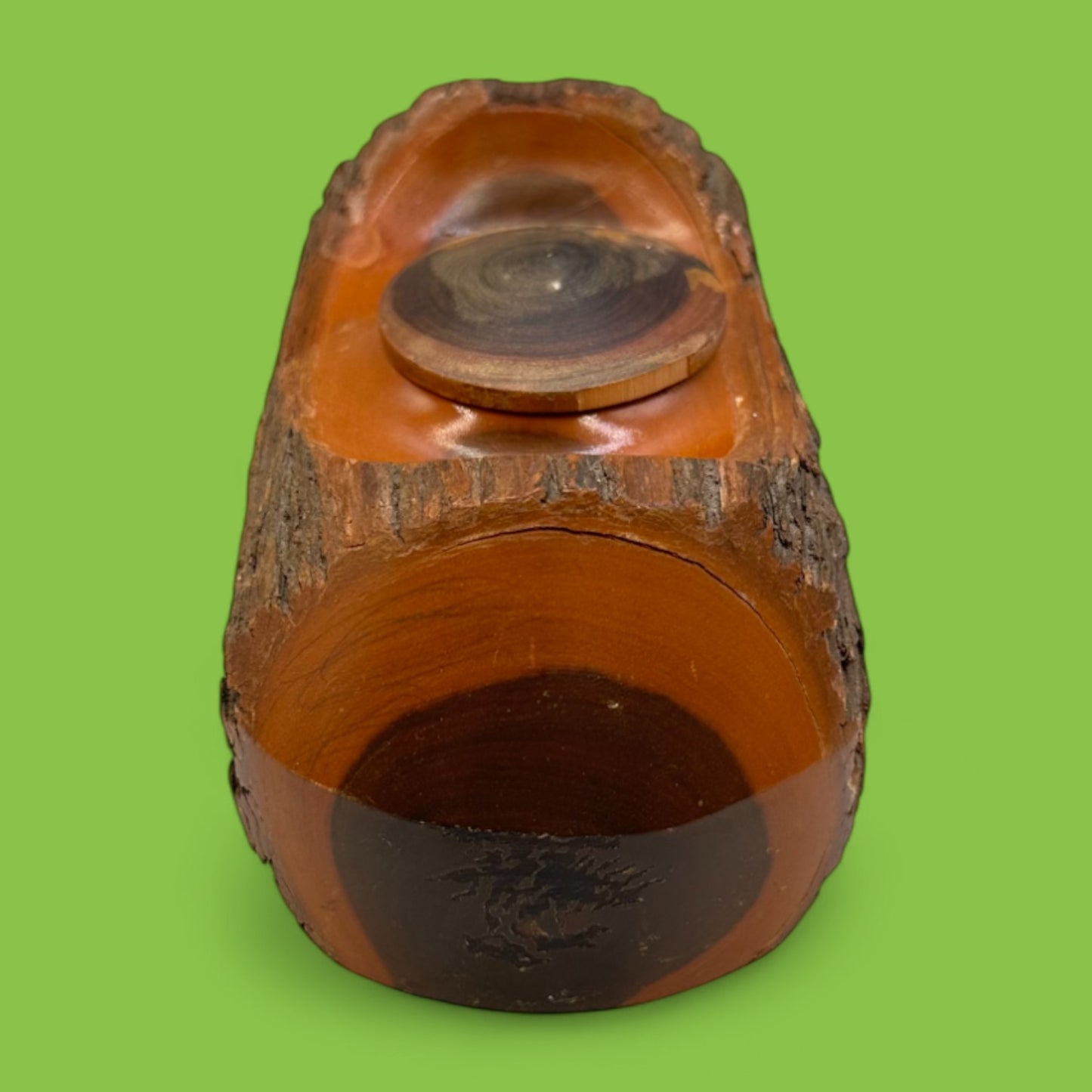 Vintage Mulga Wood Inkwell – Australian Crown Mulga