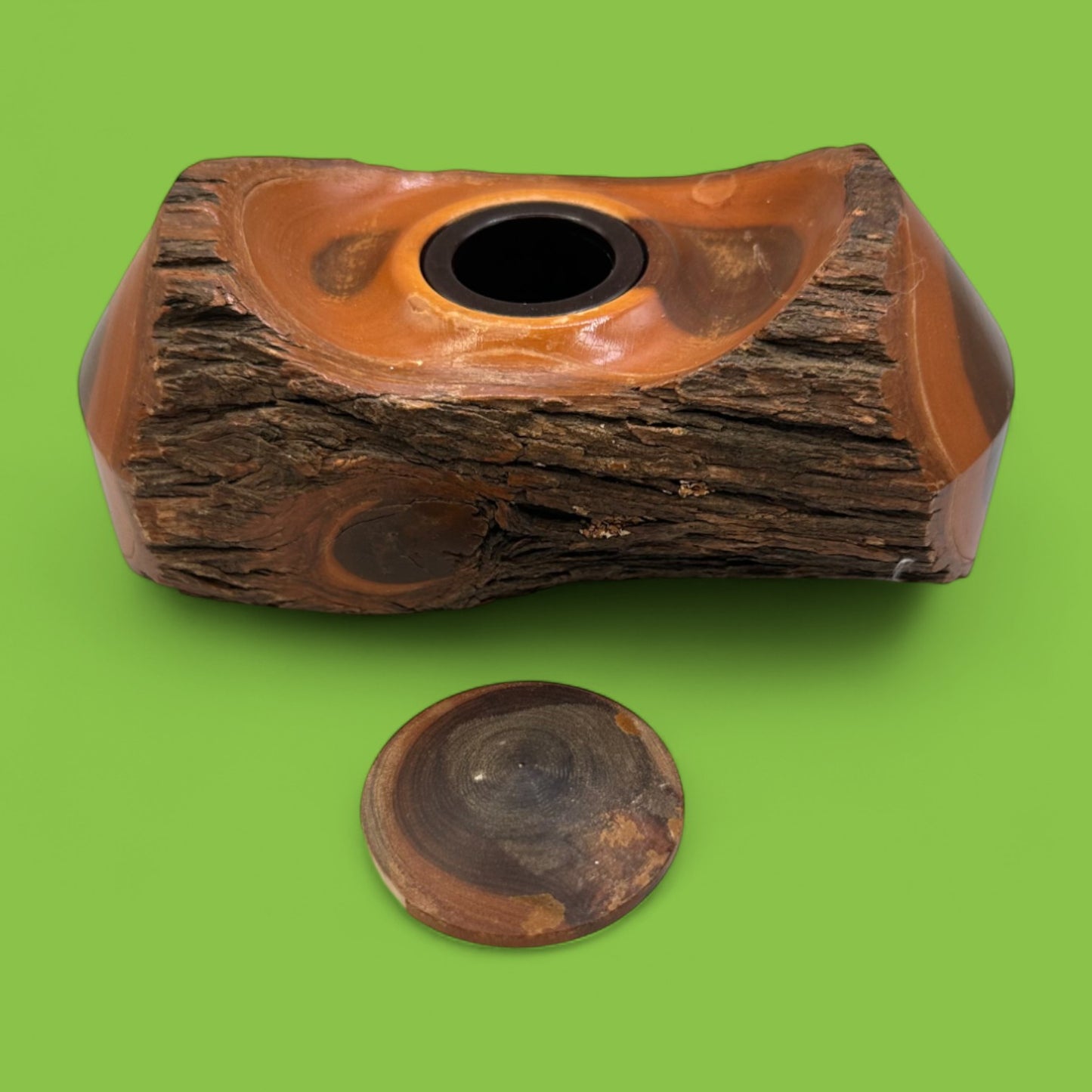 Vintage Mulga Wood Inkwell – Australian Crown Mulga