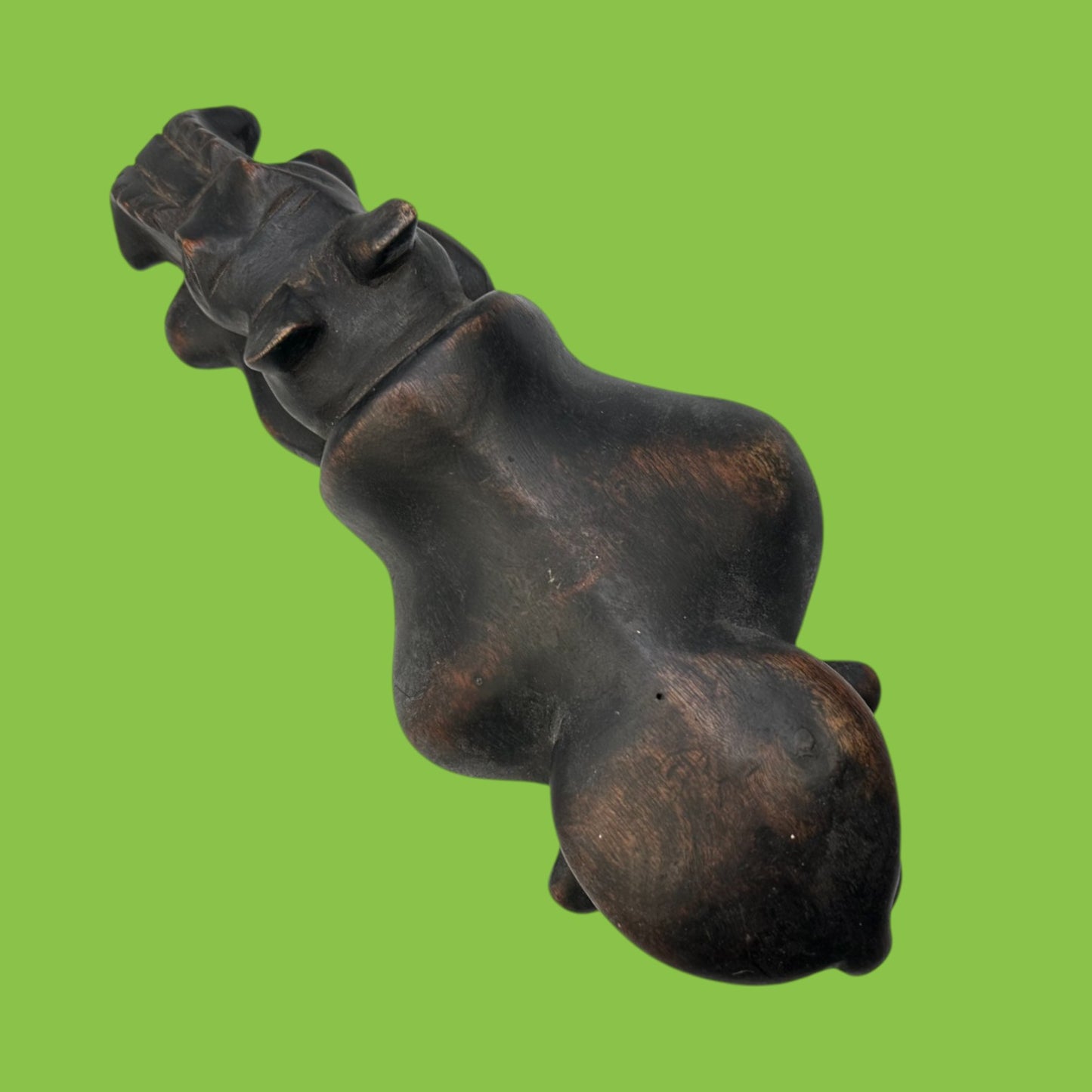 African Hand-Carved Ebony Hippo Figure - Antique