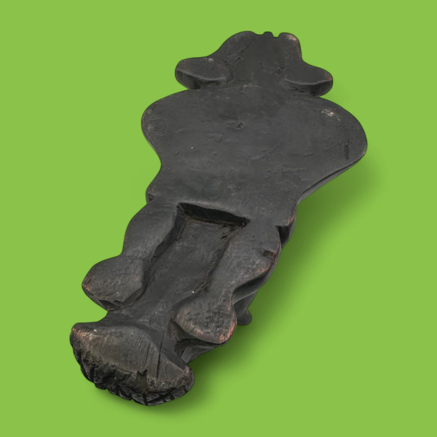 African Hand-Carved Ebony Hippo Figure - Antique