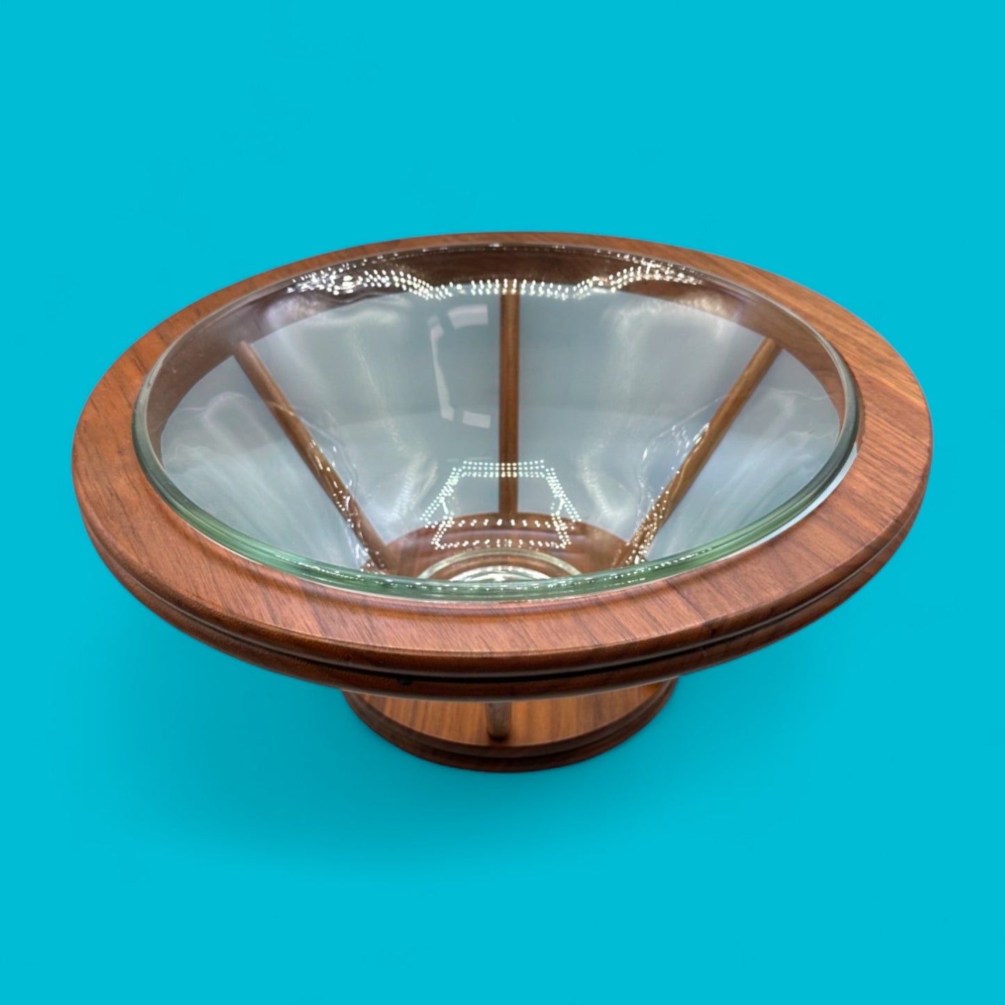 Vintage Teak and Glass Salad Bowl – 1960s Canadian MCM