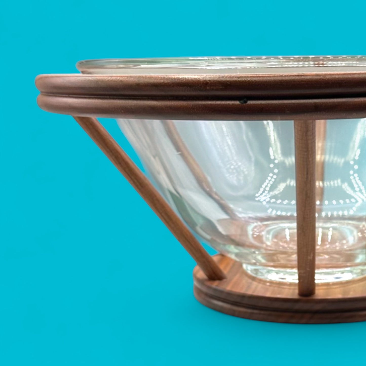 Vintage Teak and Glass Salad Bowl – 1960s Canadian MCM
