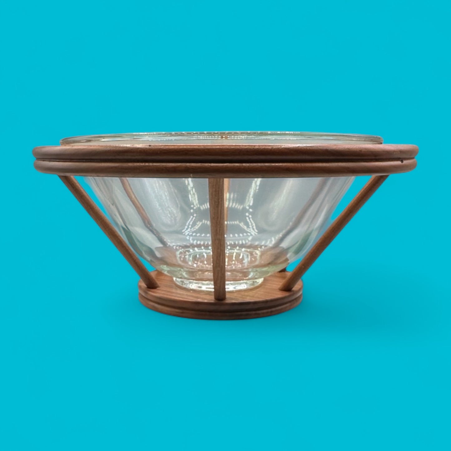 Vintage Teak and Glass Salad Bowl – 1960s Canadian MCM