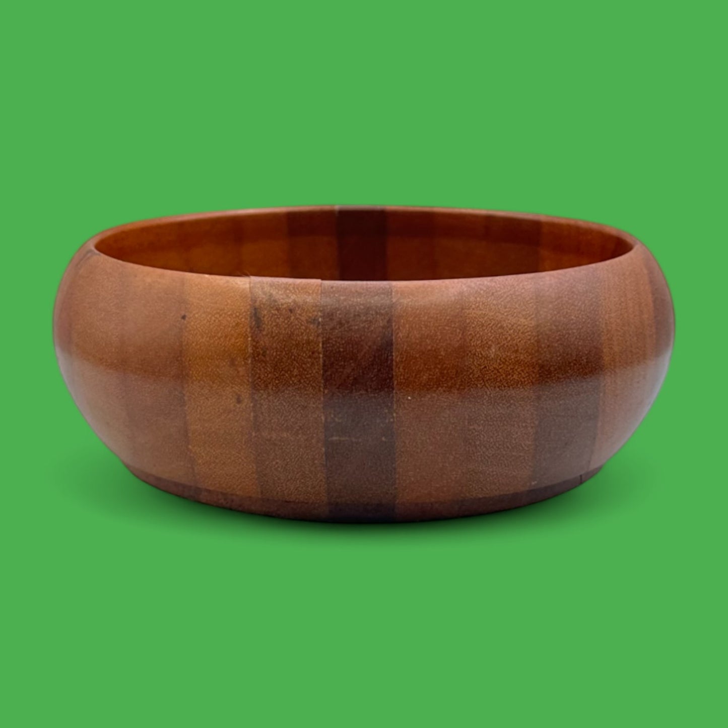 Vintage Laminated Wood Church Offering Tray – Teak Religious Bowl