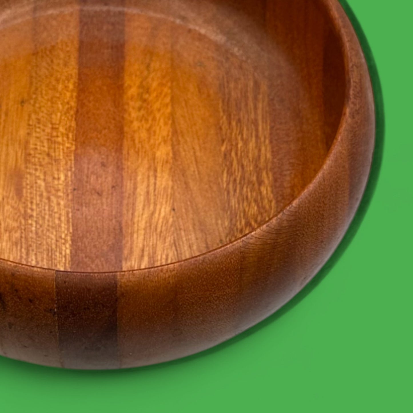 Vintage Laminated Wood Church Offering Tray – Teak Religious Bowl