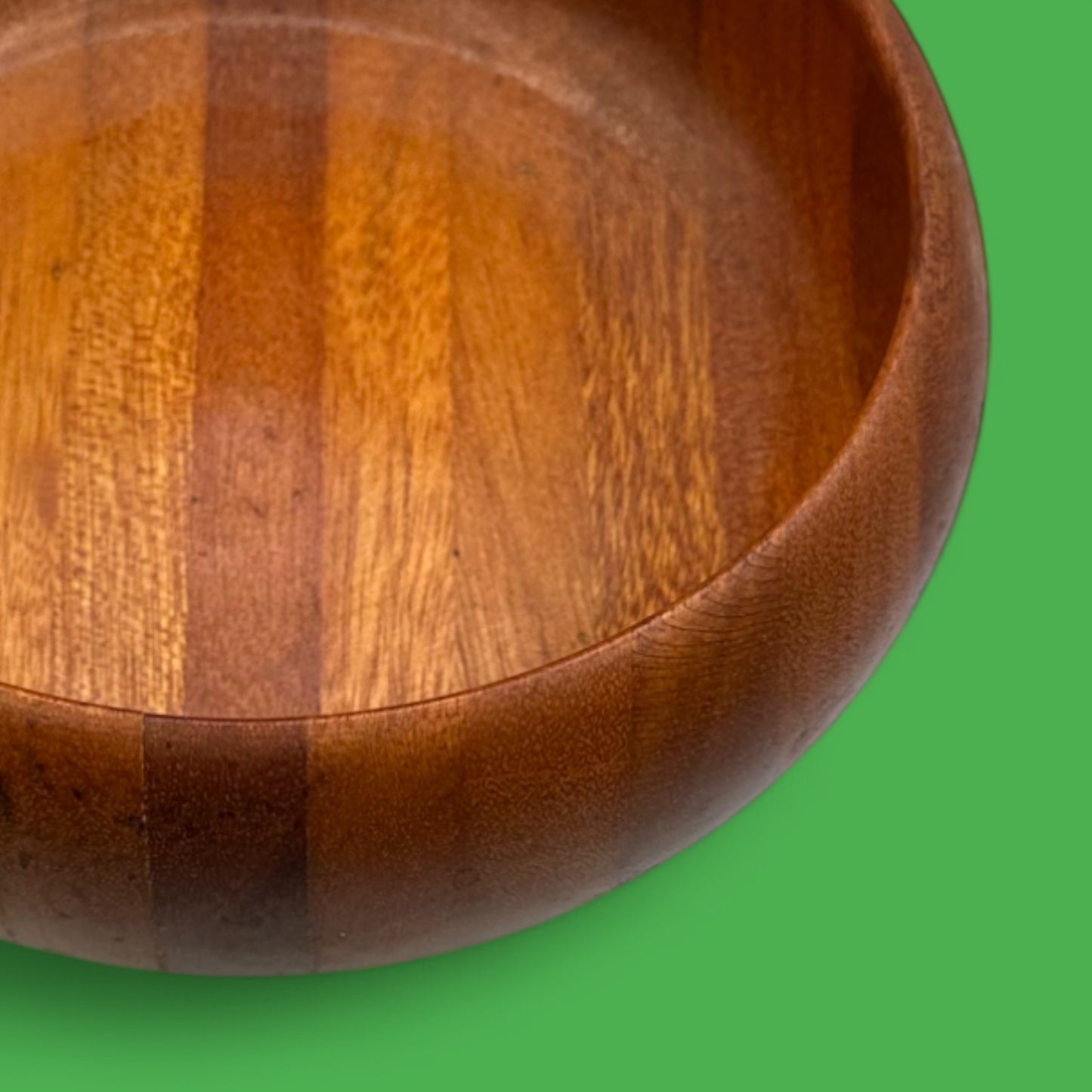 Vintage Laminated Wood Church Offering Tray – Teak Religious Bowl