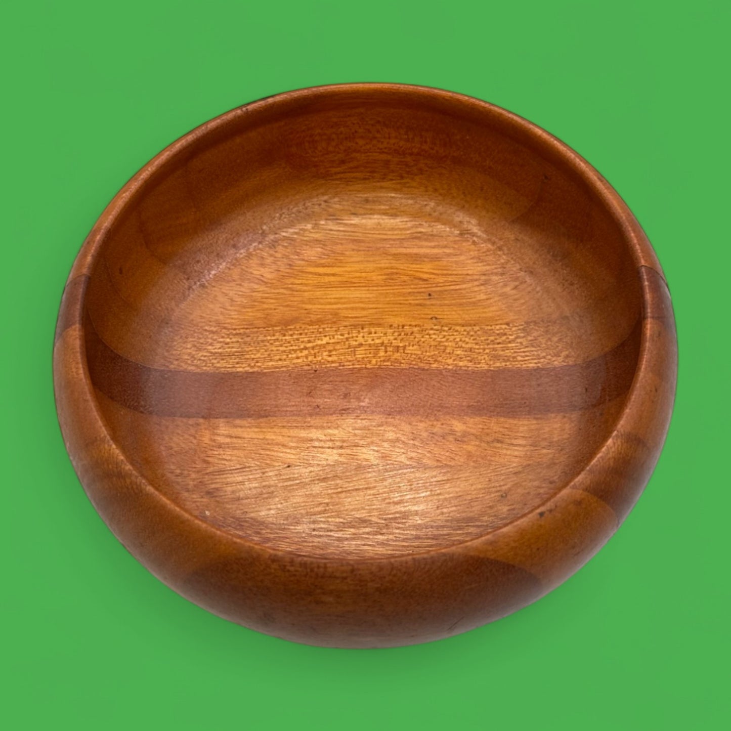 Vintage Laminated Wood Church Offering Tray – Teak Religious Bowl