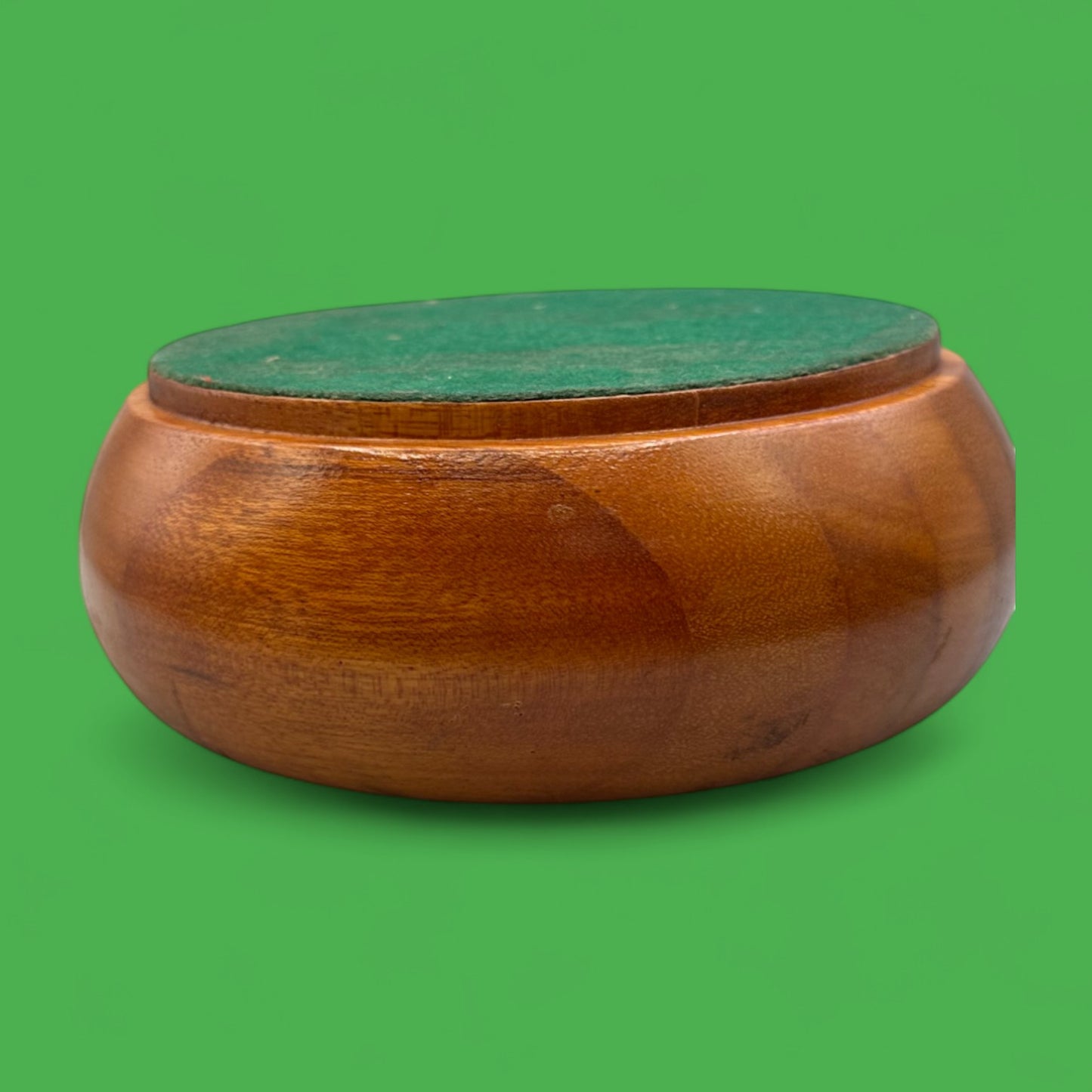 Vintage Laminated Wood Church Offering Tray – Teak Religious Bowl