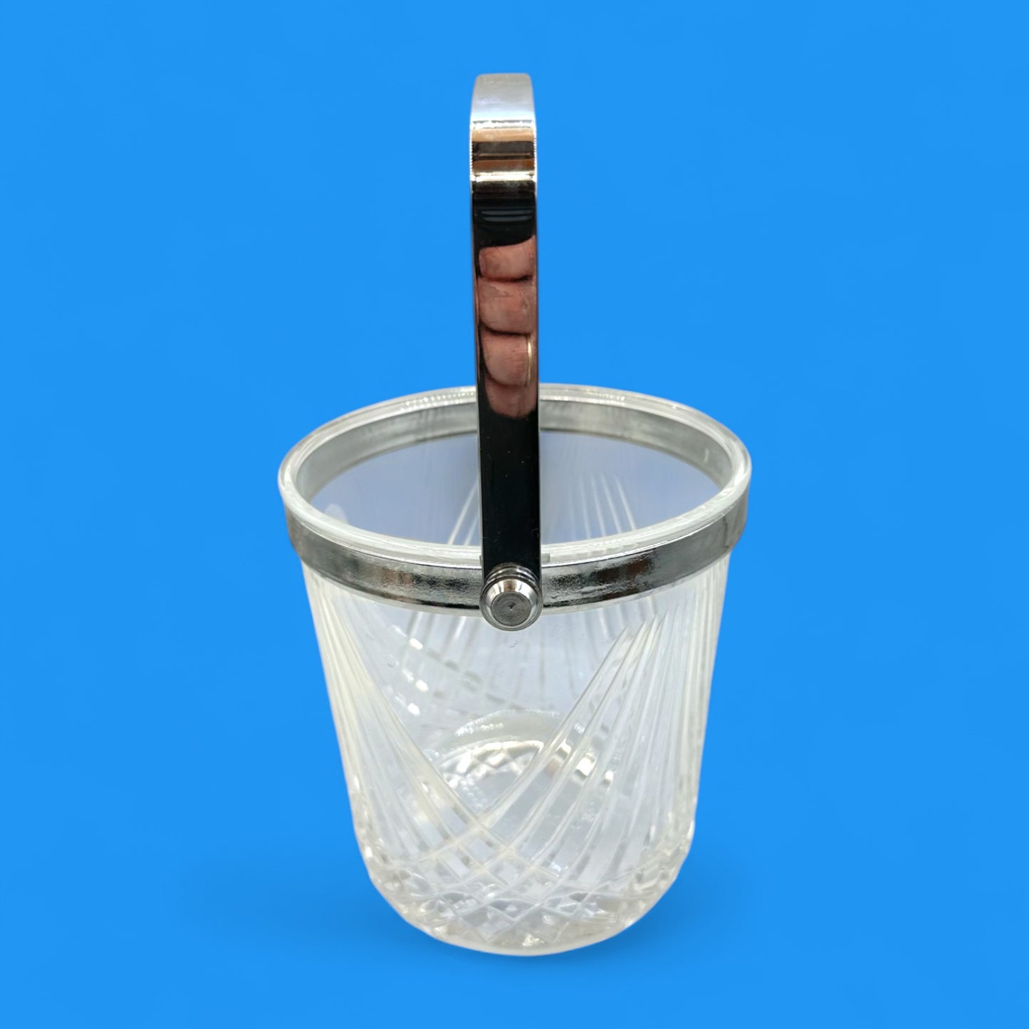 Vintage Cristal d'Arques Taille Ice Bucket with Tongs – French Crystal Barware