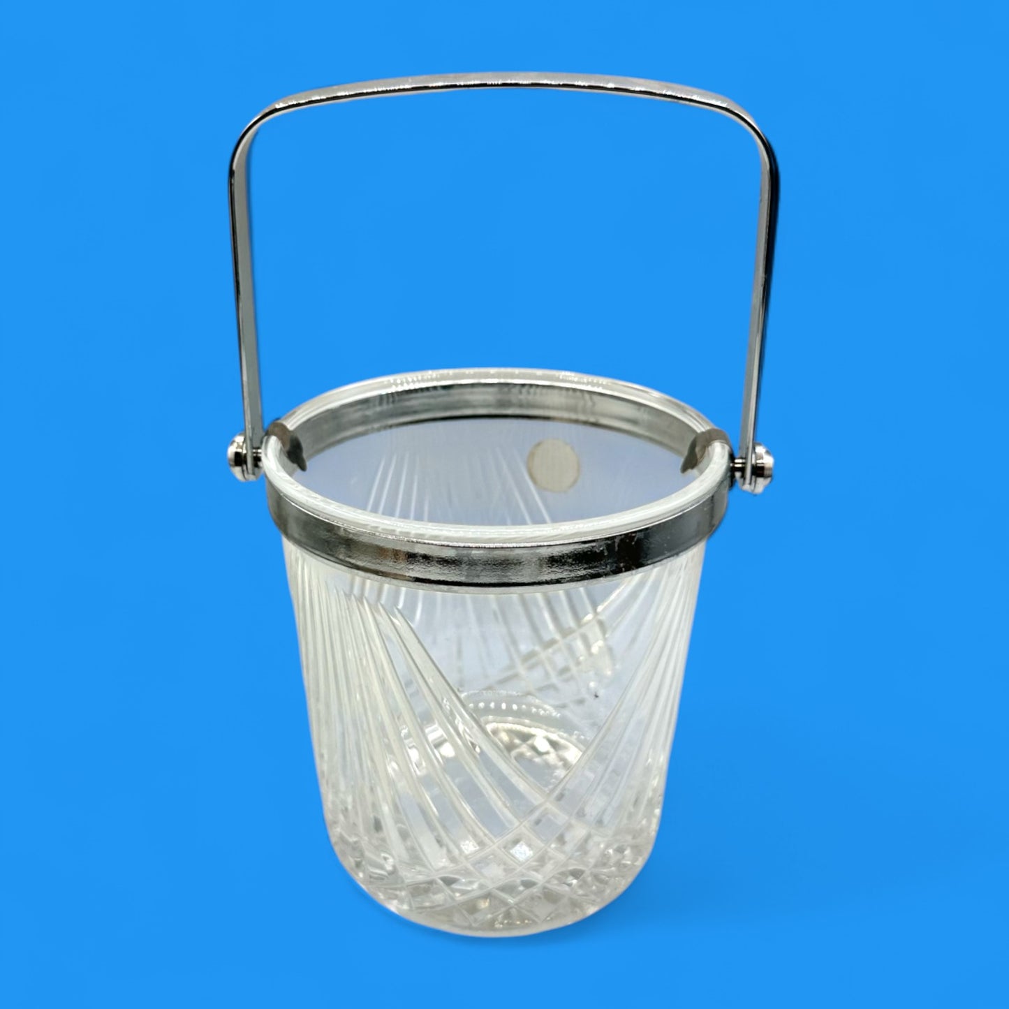 Vintage Cristal d'Arques Taille Ice Bucket with Tongs – French Crystal Barware