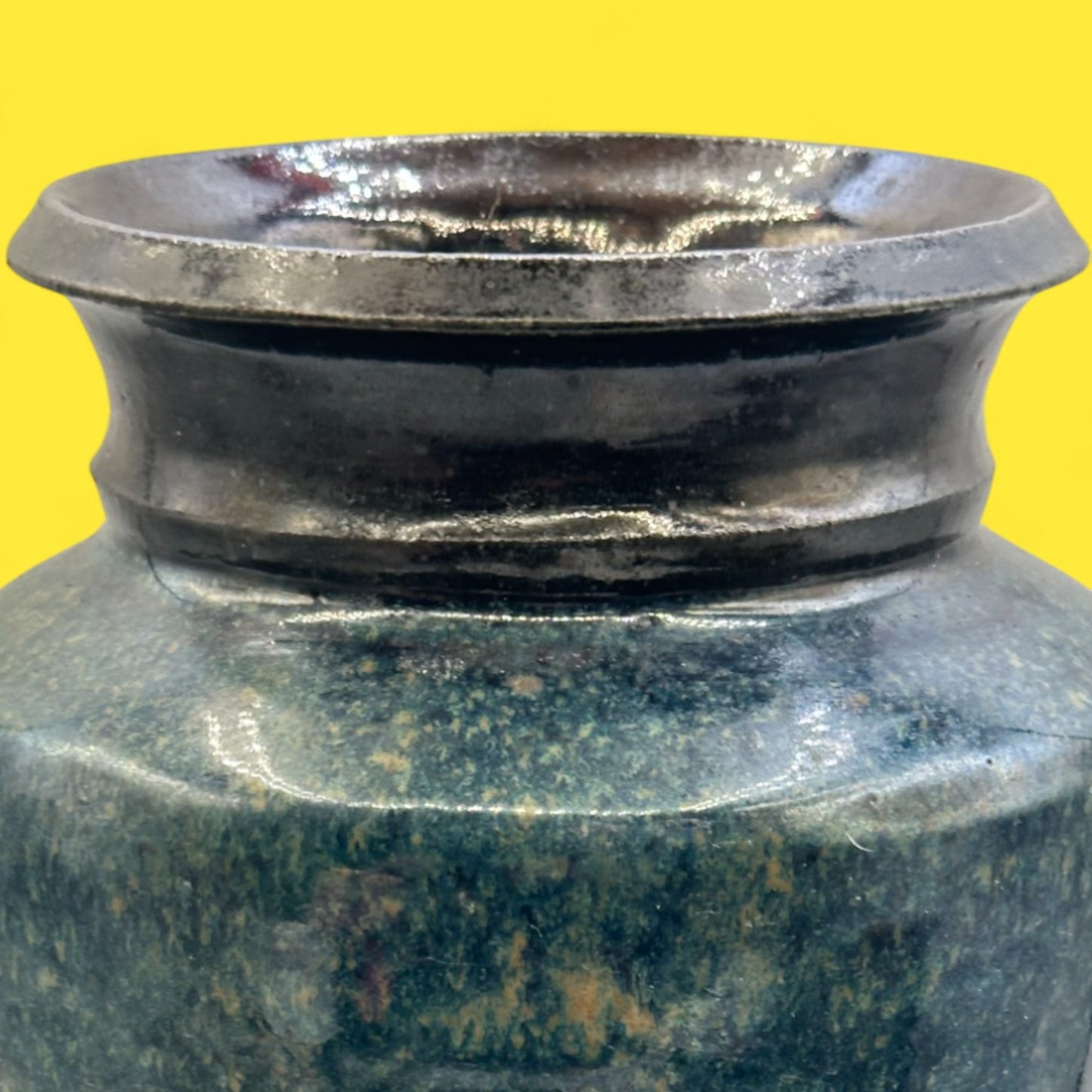 Vintage Handmade Pottery Vase – Signed JY '89 – Rustic Studio Stoneware