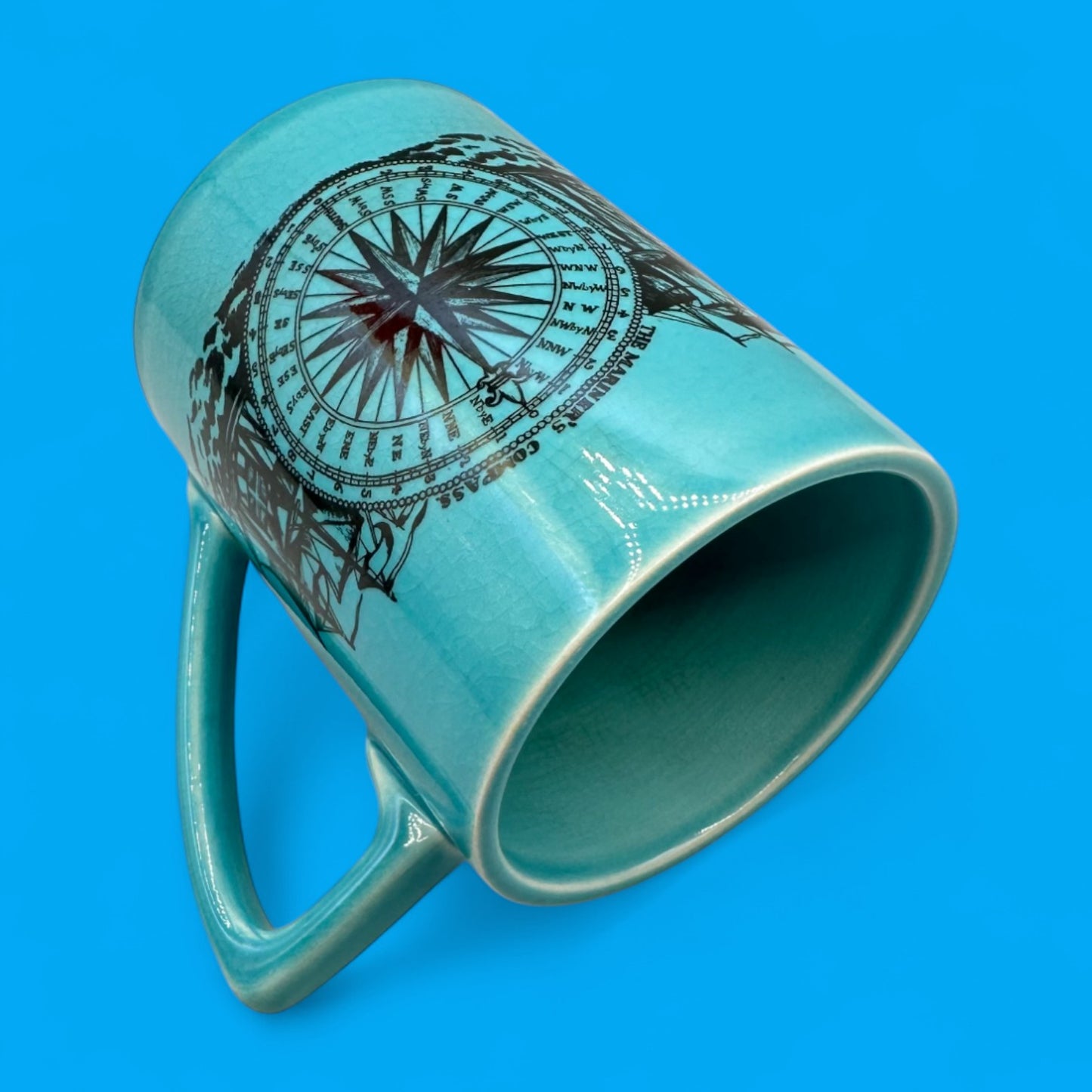 Portmeirion Pottery Nautical Mariners Compass Replacement Mug - Vintage 1960s