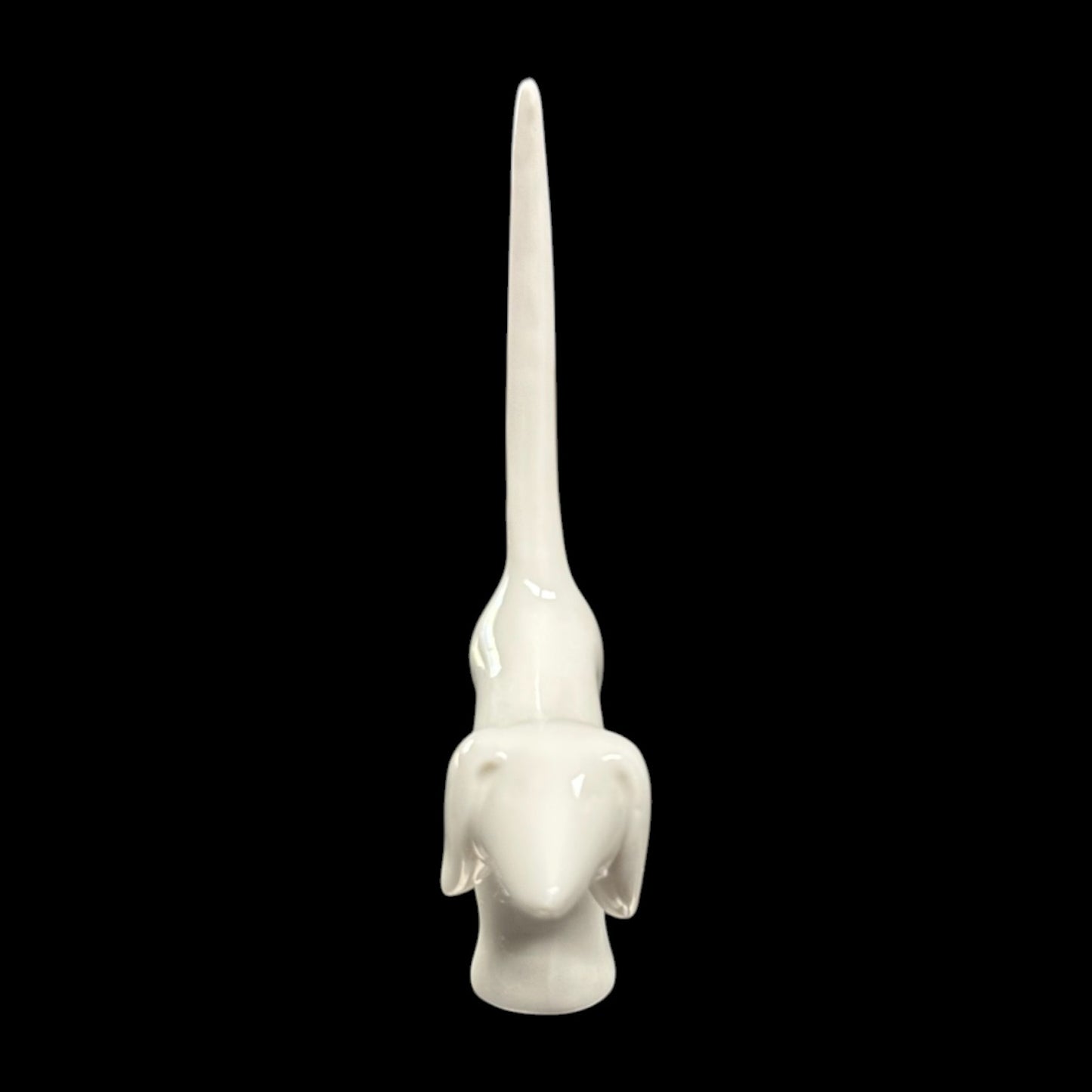 Dachshund Ring Holder – White Ceramic