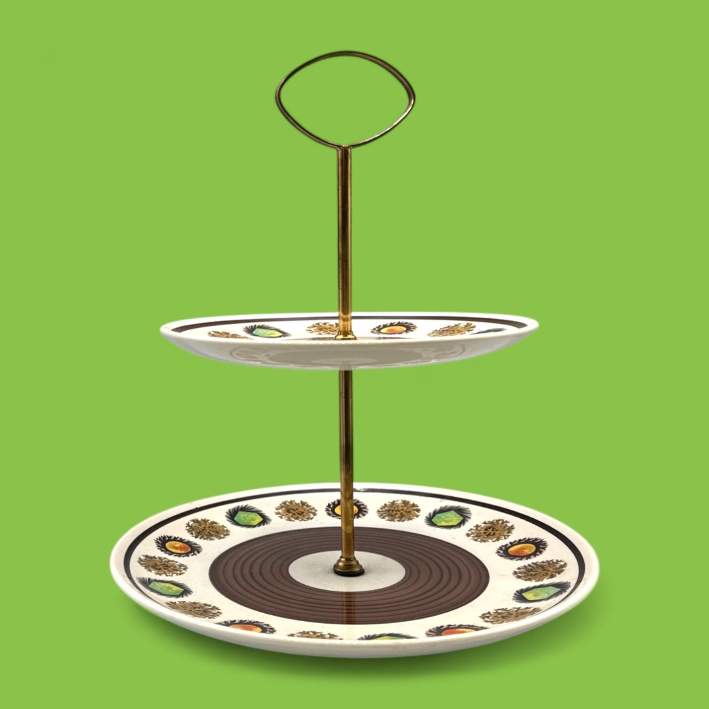 Vintage 2-Tier Cake Stand – Palissy “Toledo” - Royal Worcester Mid-Century Ceramic