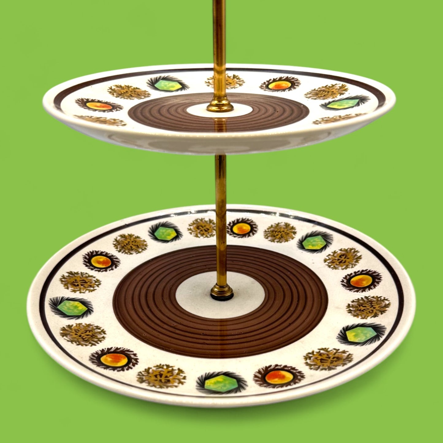 Vintage 2-Tier Cake Stand – Palissy “Toledo” - Royal Worcester Mid-Century Ceramic