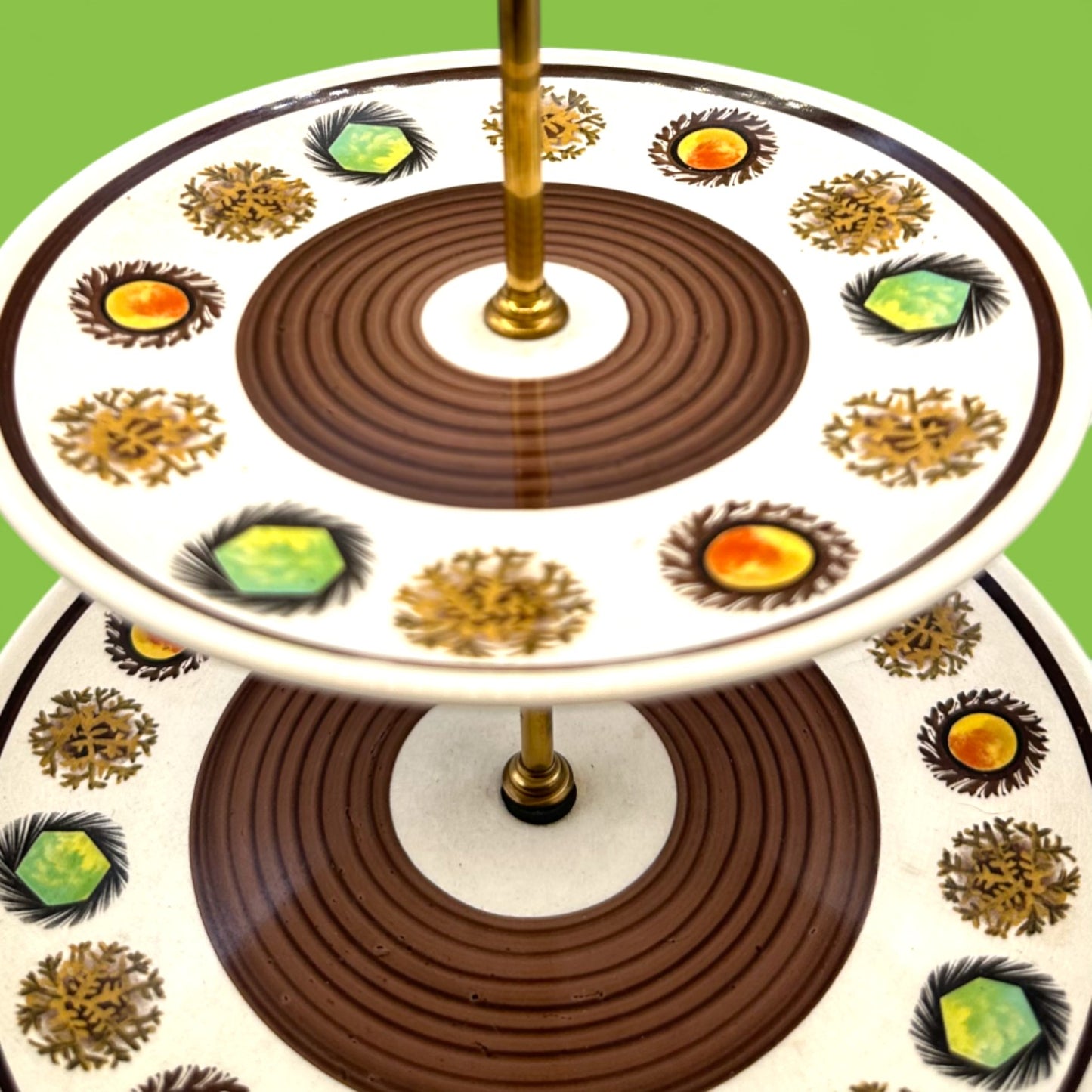 Vintage 2-Tier Cake Stand – Palissy “Toledo” - Royal Worcester Mid-Century Ceramic