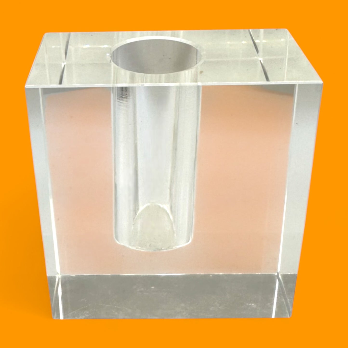 Vintage Minimalist Crystal Bud Vase - MCM Modern
