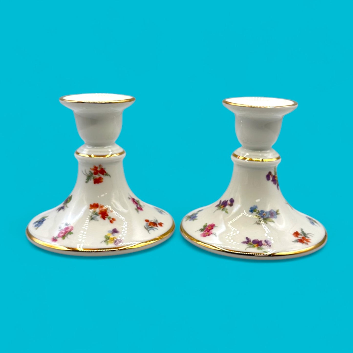 Vintage Gloria Porcelain Candle Holders – Bayreuth West Germany