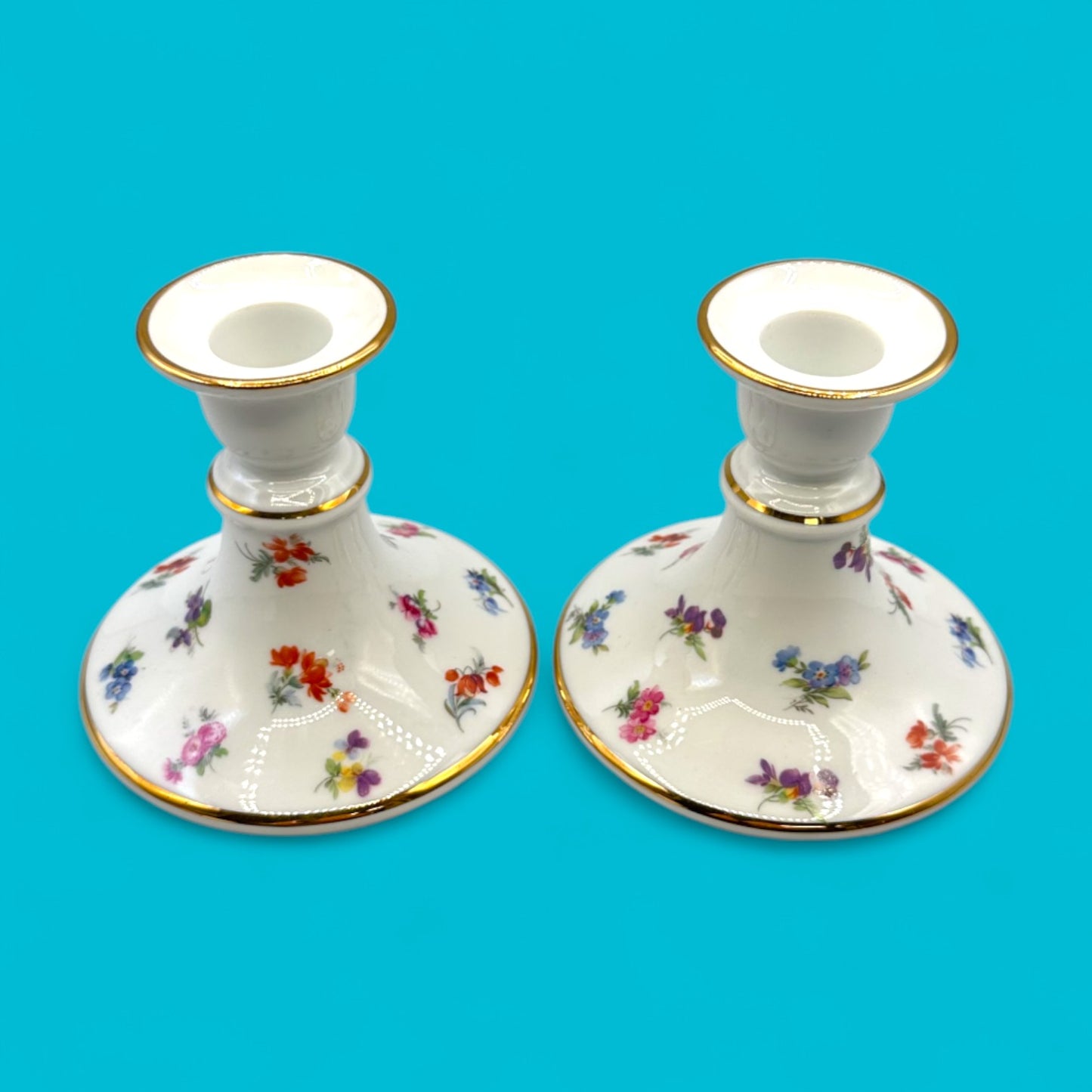 Vintage Gloria Porcelain Candle Holders – Bayreuth West Germany