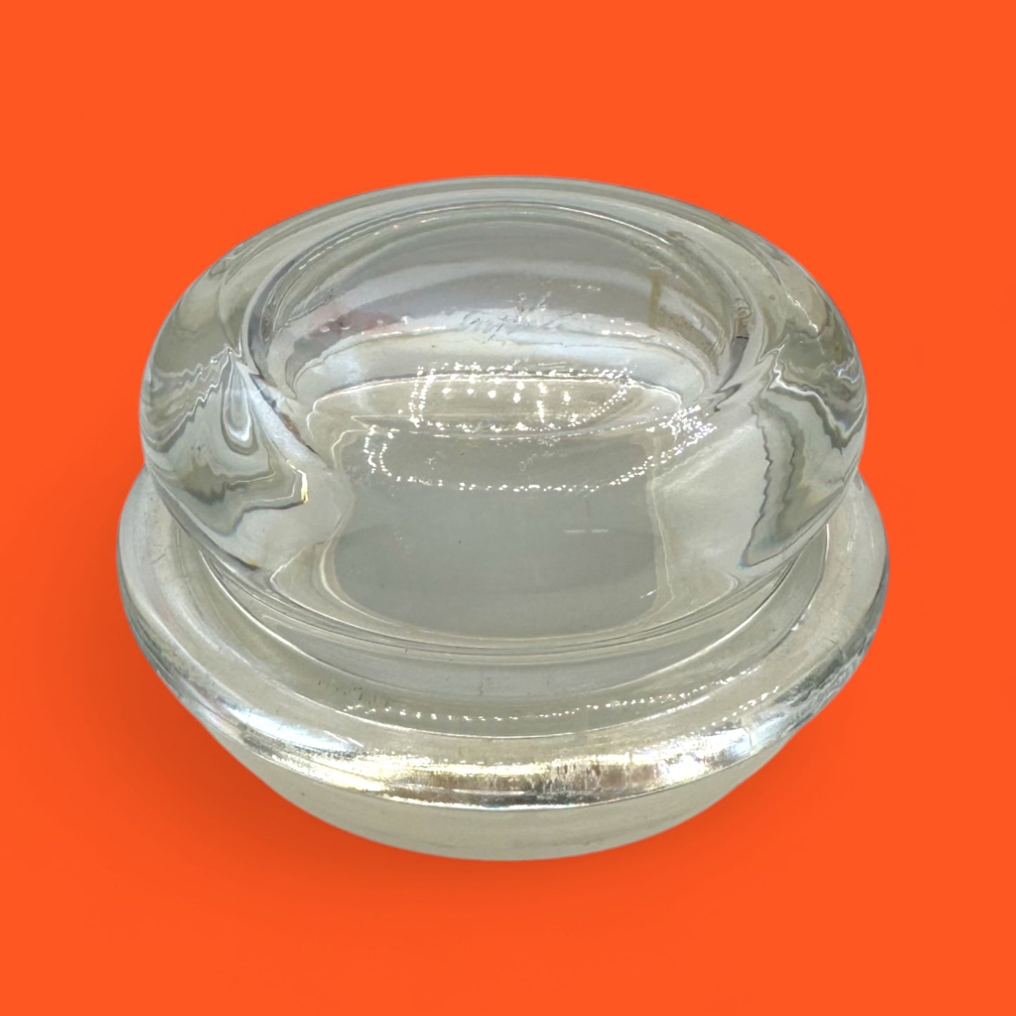 Anchor Hocking Vintage Glass Canister with Lid – Autumn Flowers Design 5.5”