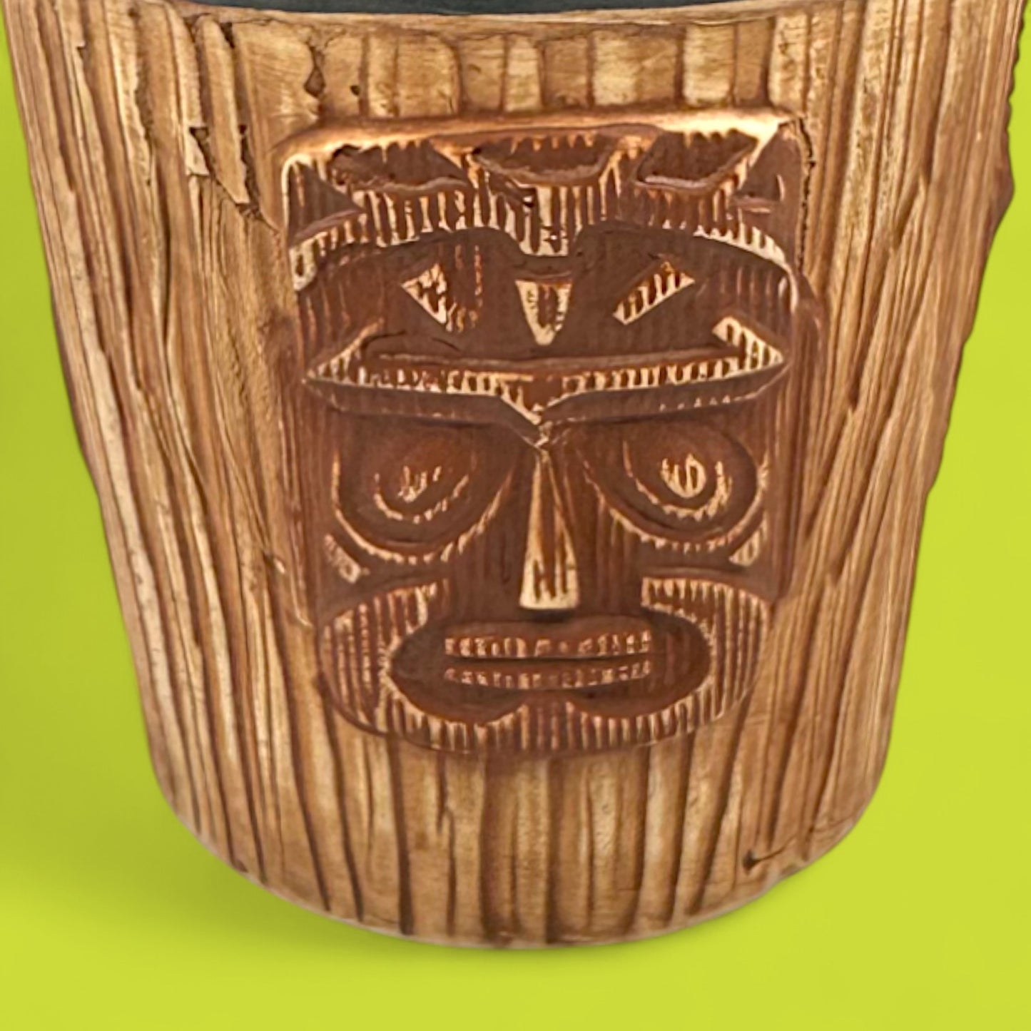 Vintage Tiki Planter Pot – Hawaiian Theme Ceramic by Contempo Japan