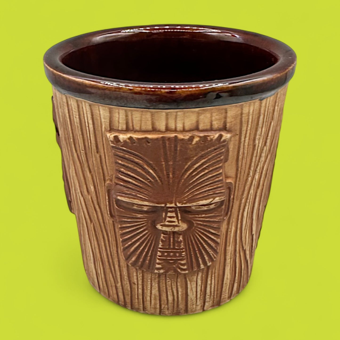 Vintage Tiki Planter Pot – Hawaiian Theme Ceramic by Contempo Japan