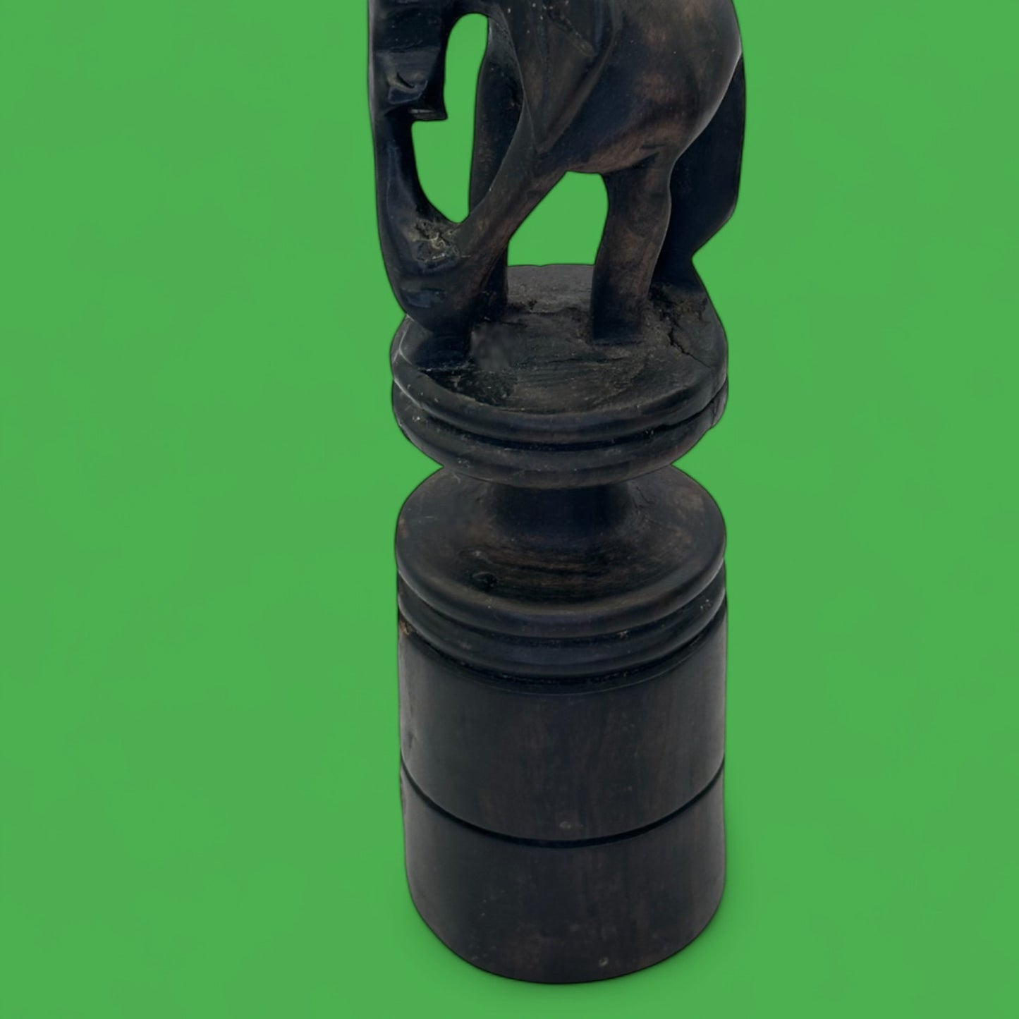 Pair of Hand-Carved African Elephant Candle Holders – Hardwood Tribal Art