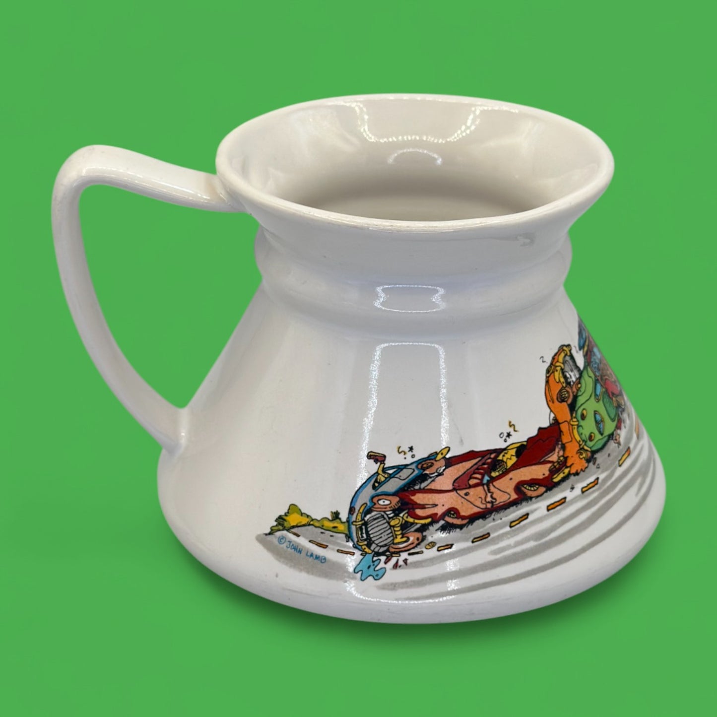 Vintage No Spill Mug – “Caution I Brake for Animals” John Lamb Replacement Mug