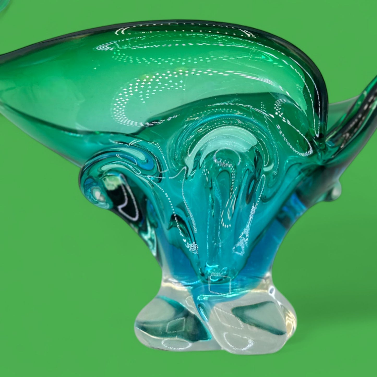 Vintage Lorraine Glass (Canada) XL 15" Art Glass Centrepiece