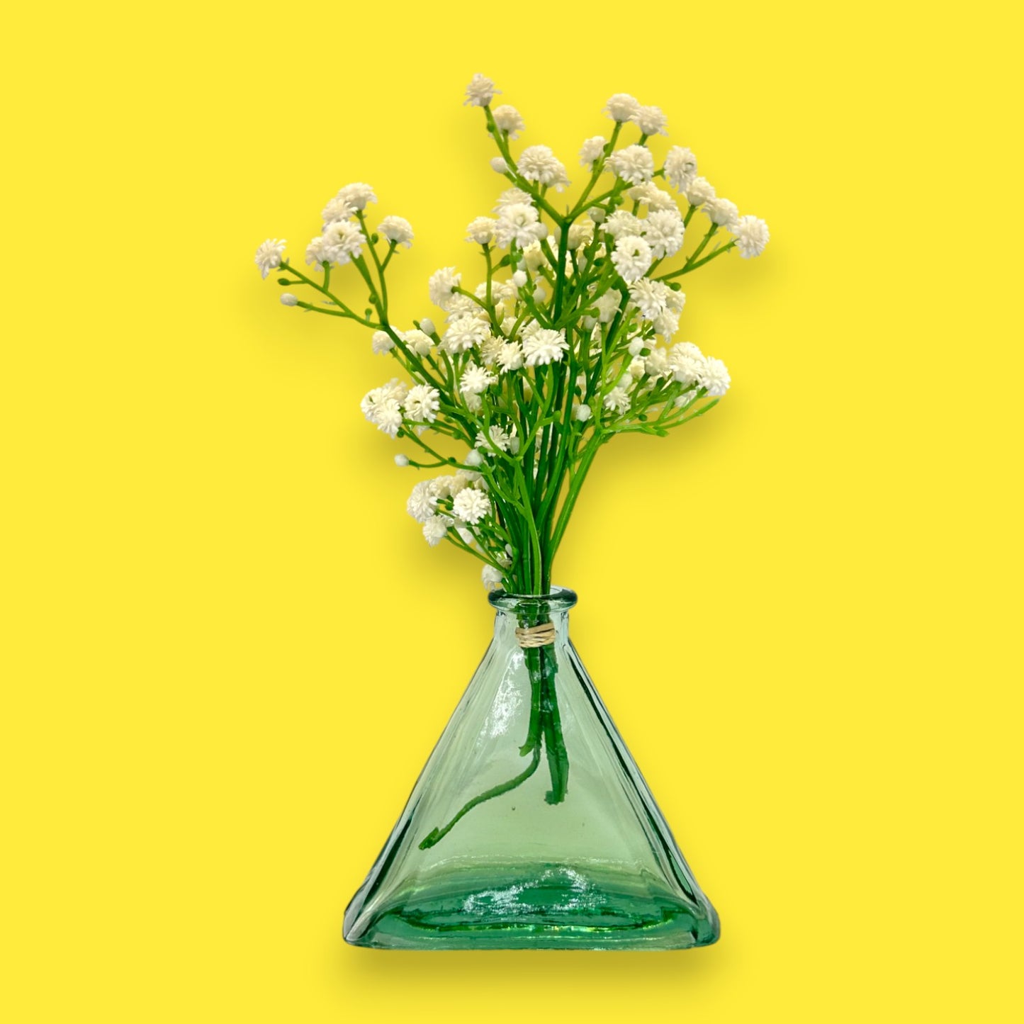 Vintage Green Triangle Apothecary Bottle – Timeless Glass Décor Accent