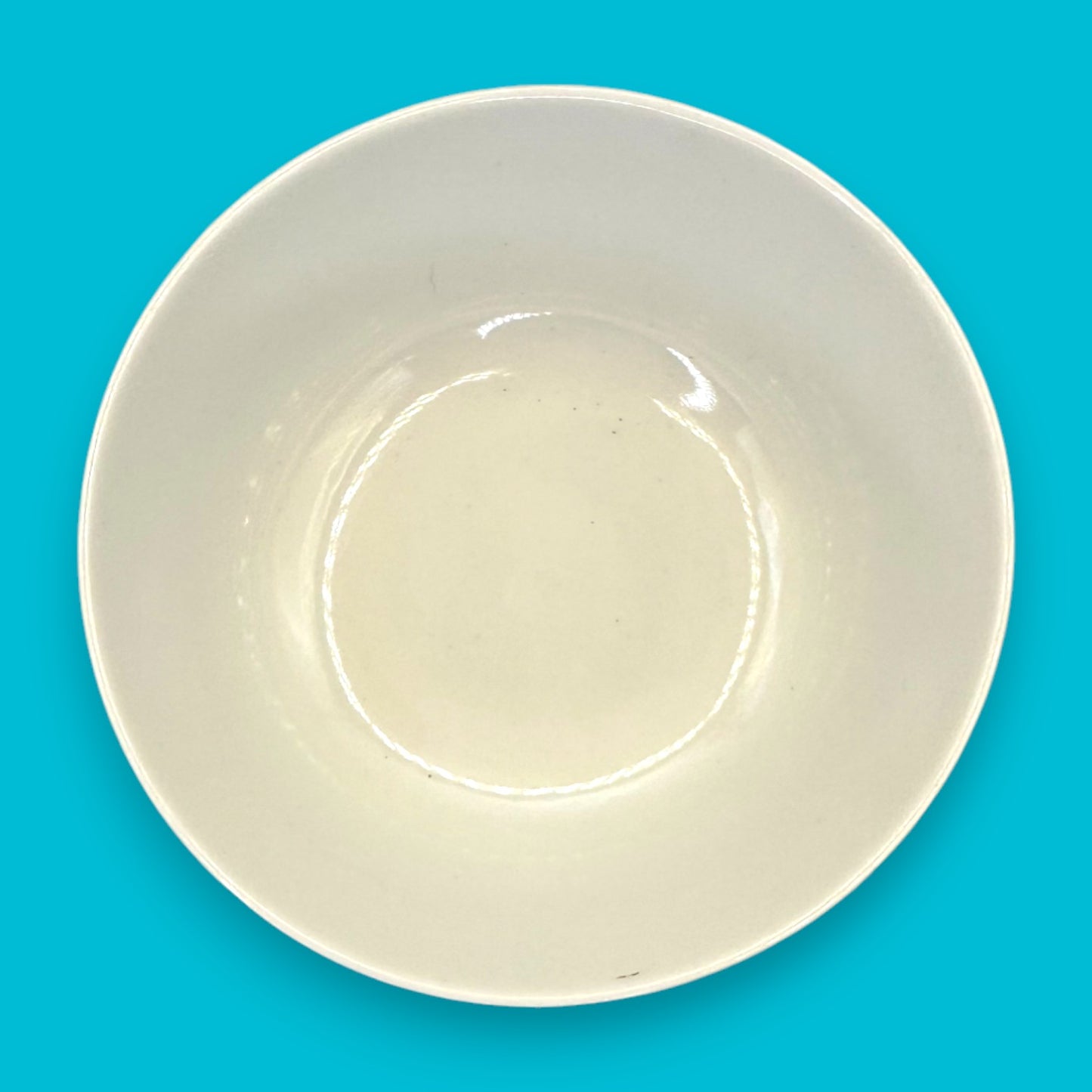 Vintage Chinese Mun Shou Porcelain Soup / Rice Bowl + Spoon – Longevity Pattern Turquoise