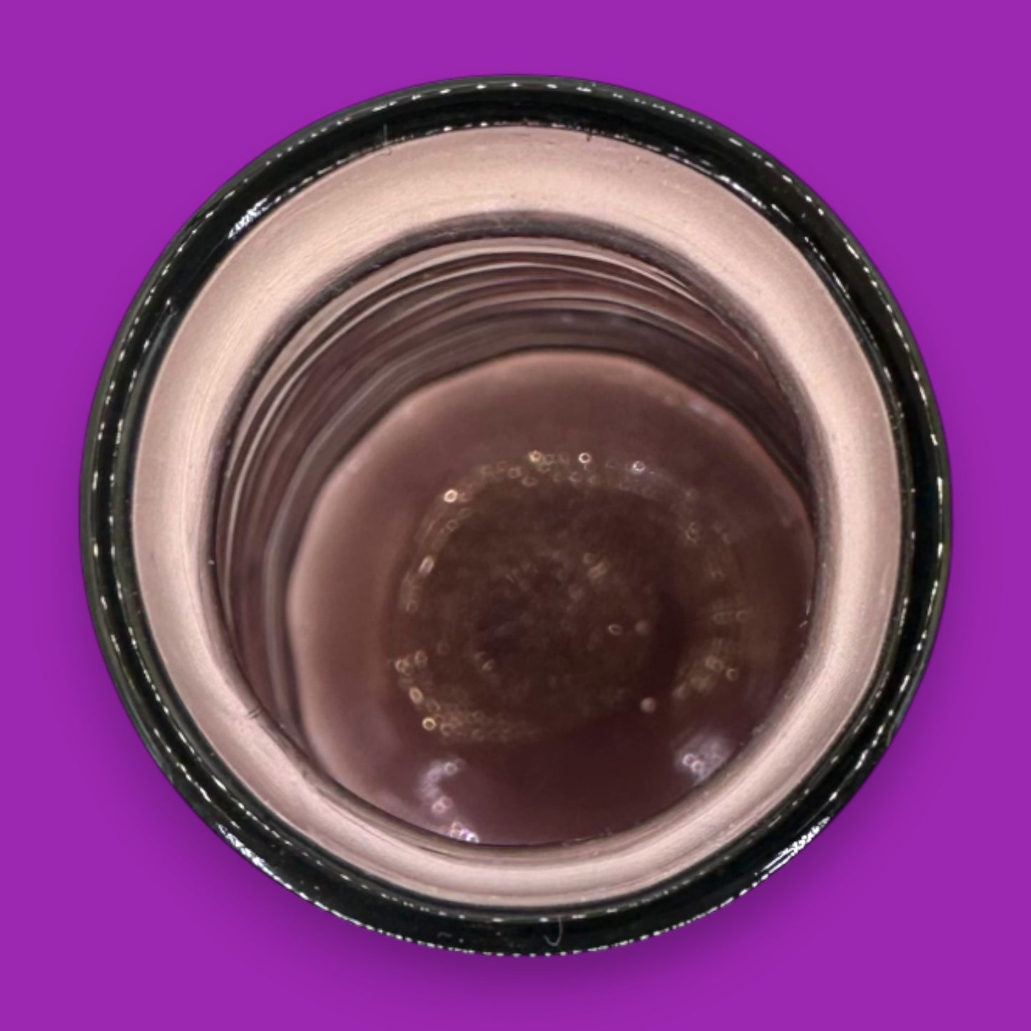 Vintage Ribbed Round Amethyst Glass Bottle – Vase