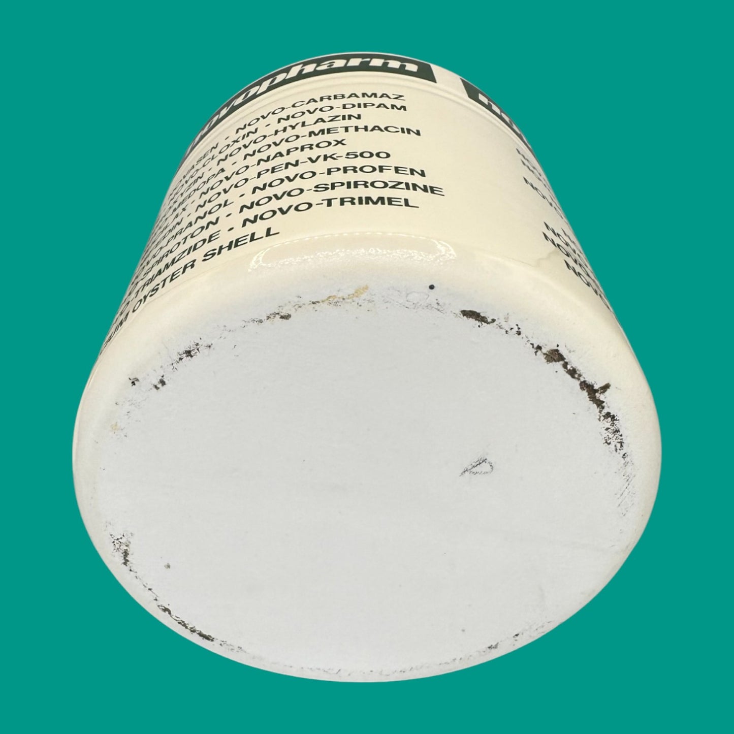 Vintage Novopharm Advertising Apothecary / Pharmacist Ceramic Jar with Lid