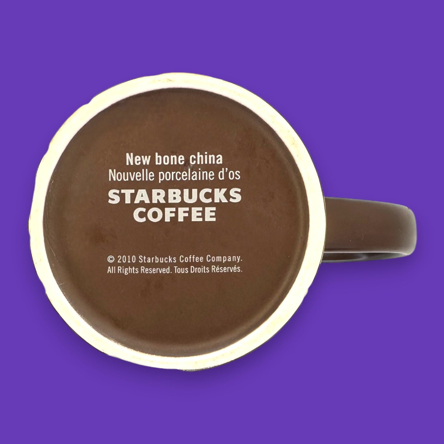 Starbucks Vintage 2010 Colourful Fall Leaves Bone China Brown Coffee Mug Replacement Mug