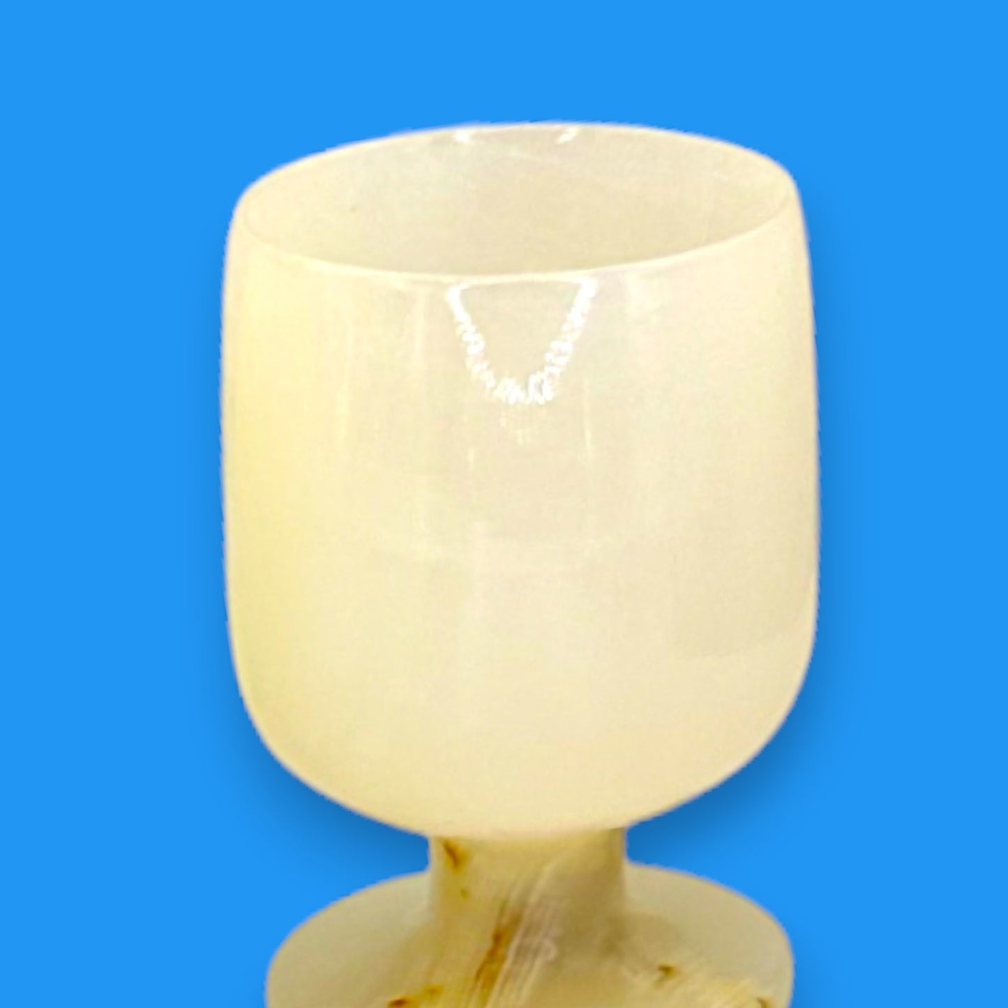 Vintage Onyx Marble Wine Goblets – Mid-Century Barware Set of 4